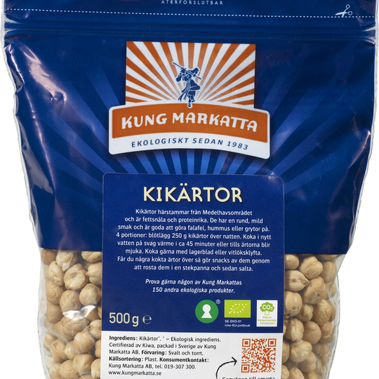 Köp Kung Markatta Kikärtor KRAV 500 g