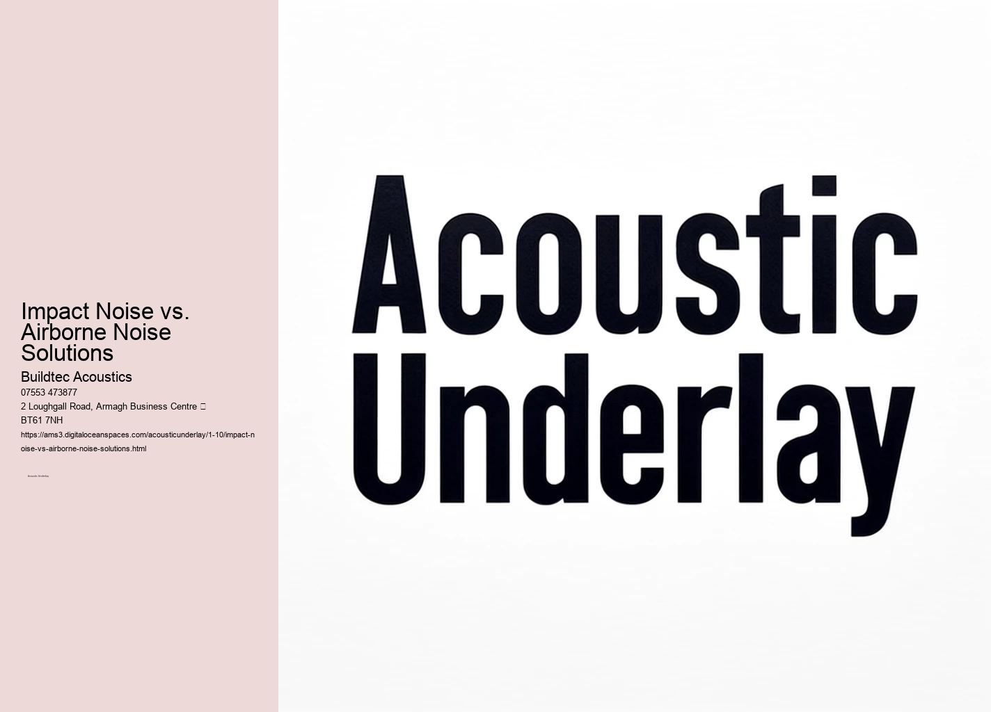 Choosing the Right Acoustic Underlay for Your Floor