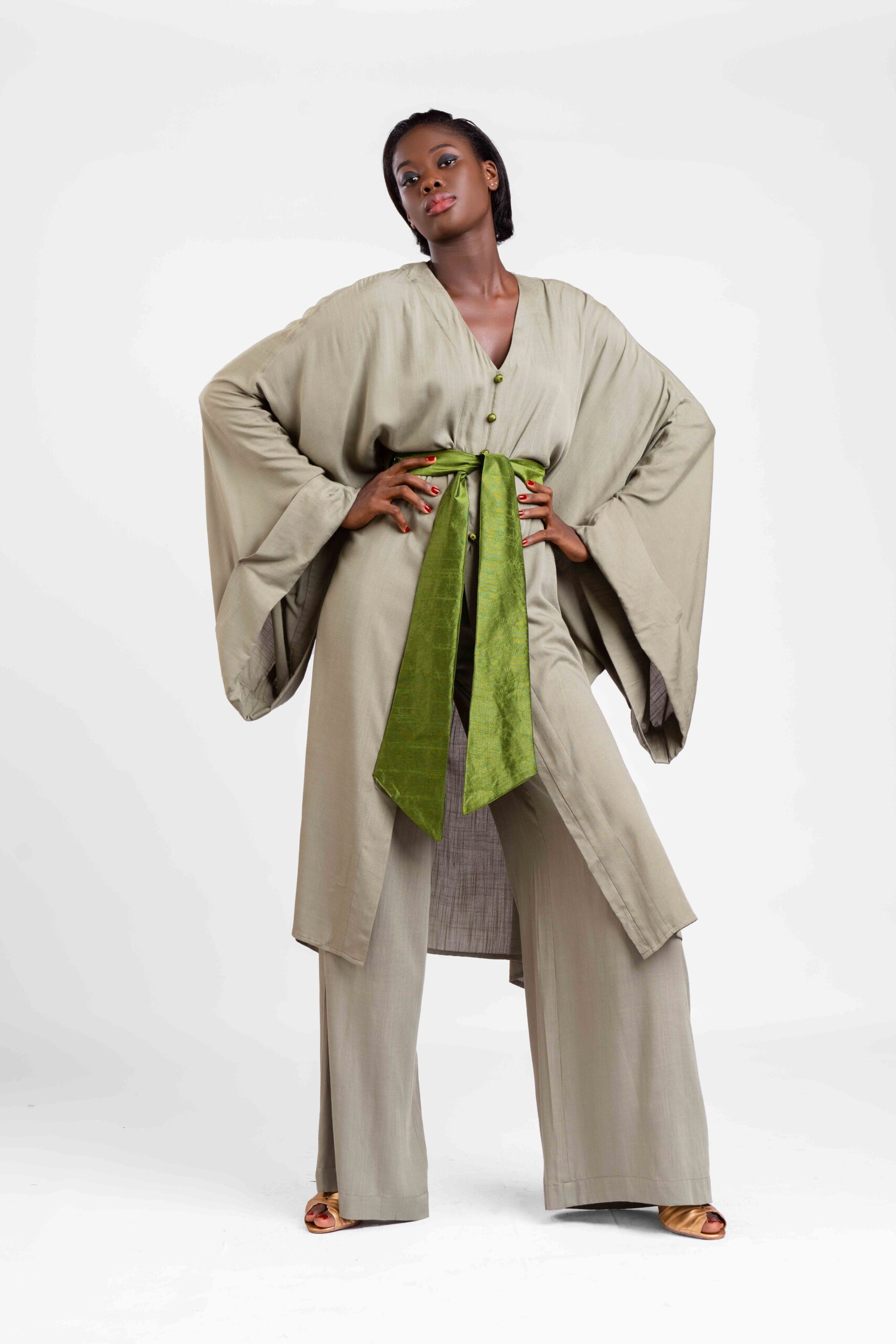 Ensemble Tunique Vintage Escada - Soie Imprimée Fleurs, Manches Kimono, Taille 38, Neuf Sans étiquettes