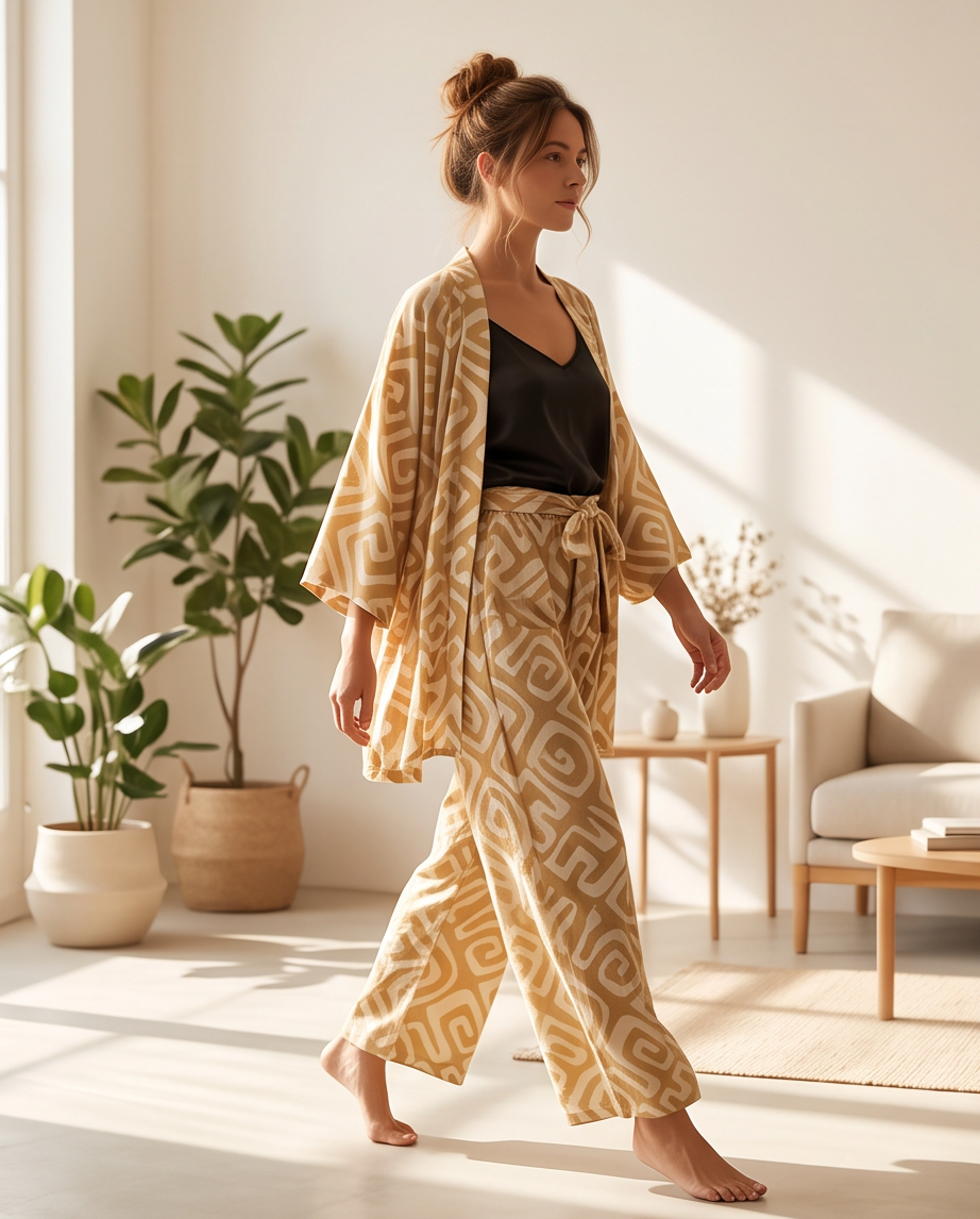 Ensemble pantalon kimono