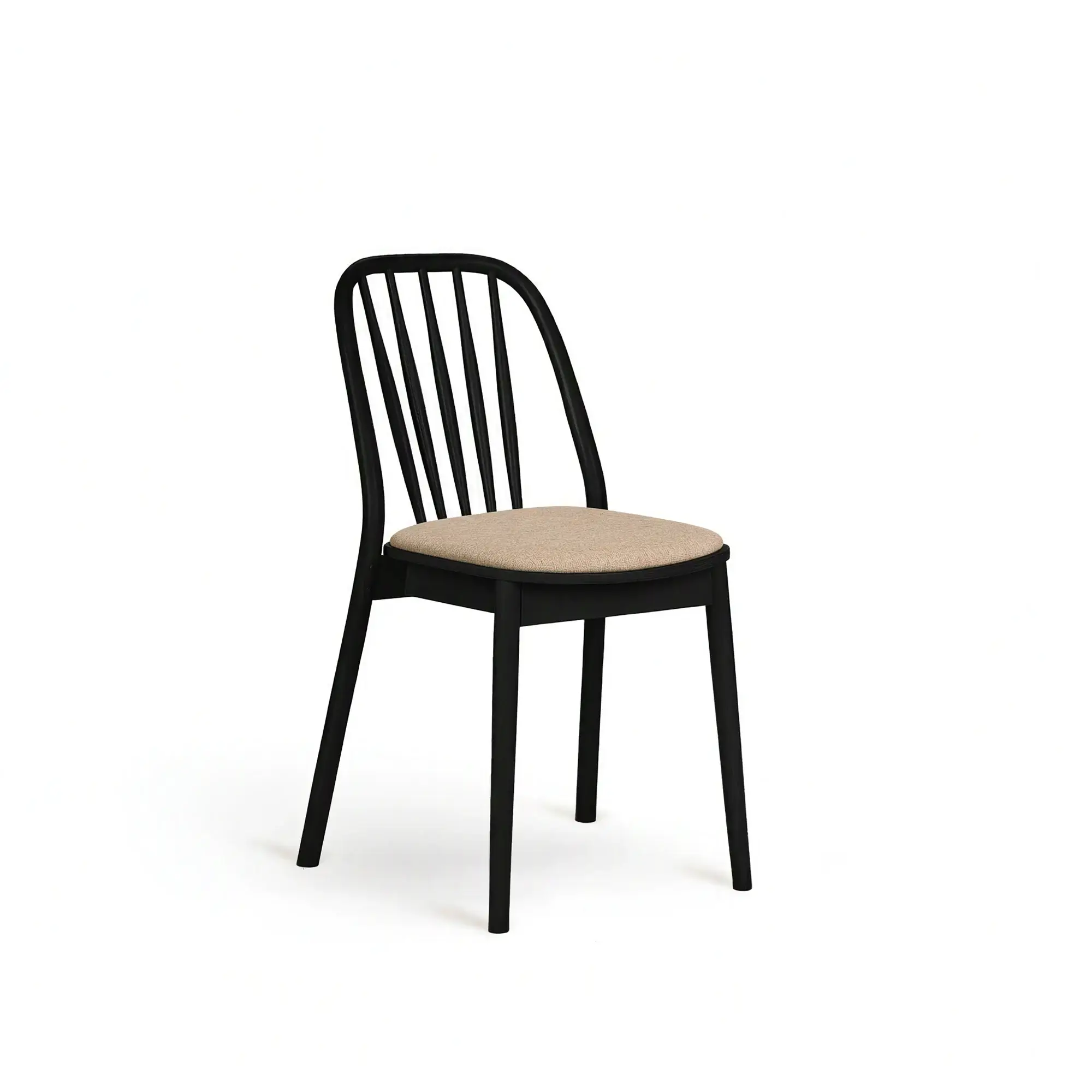 Silla ALDO – Asiento tapizado · respaldo de madera – haya negra M63 [A-1070U-M63] (4)