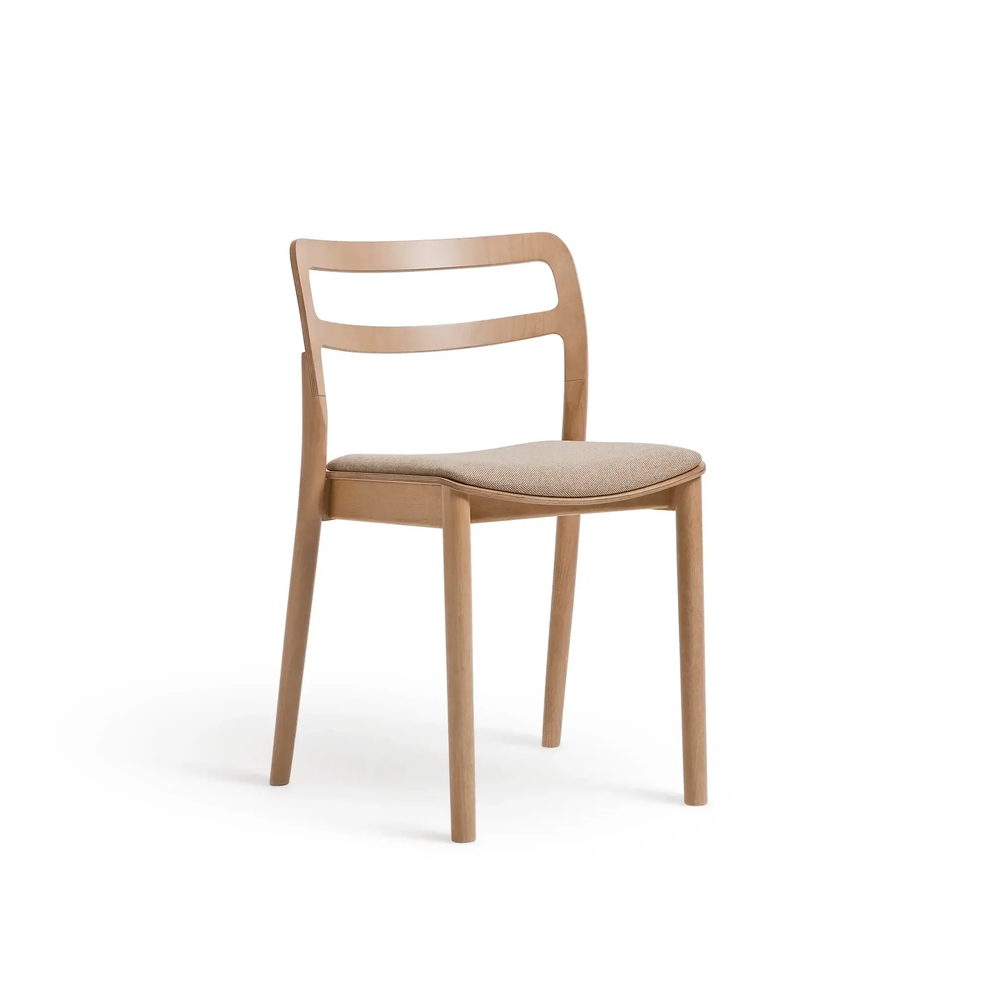 Silla PLASA – Asiento tapizado · respaldo de madera – haya clara M07 [A-4290U-M07] (3)