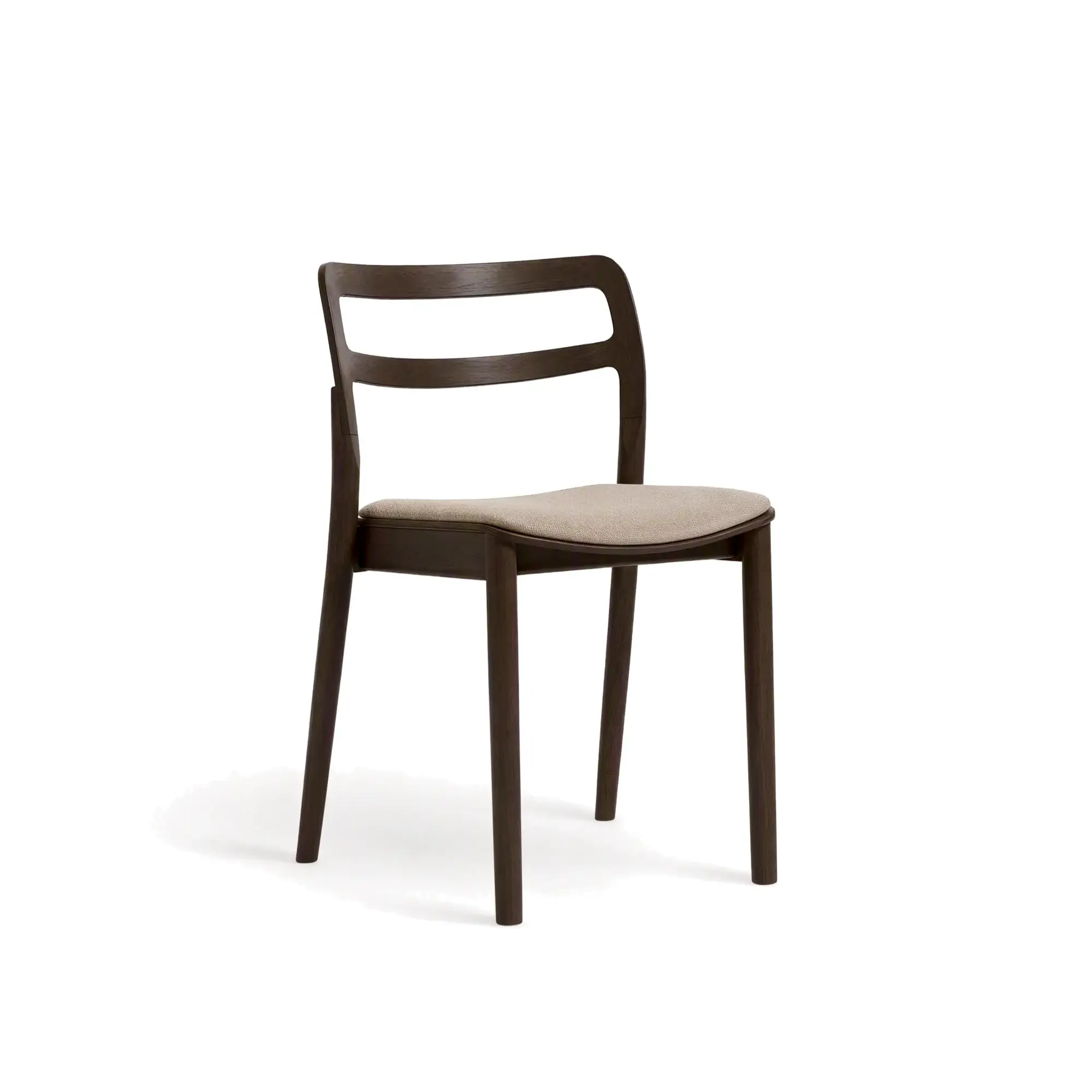Silla PLASA – Asiento tapizado · respaldo de madera – haya marrón M50 [A-4290U-M50]
