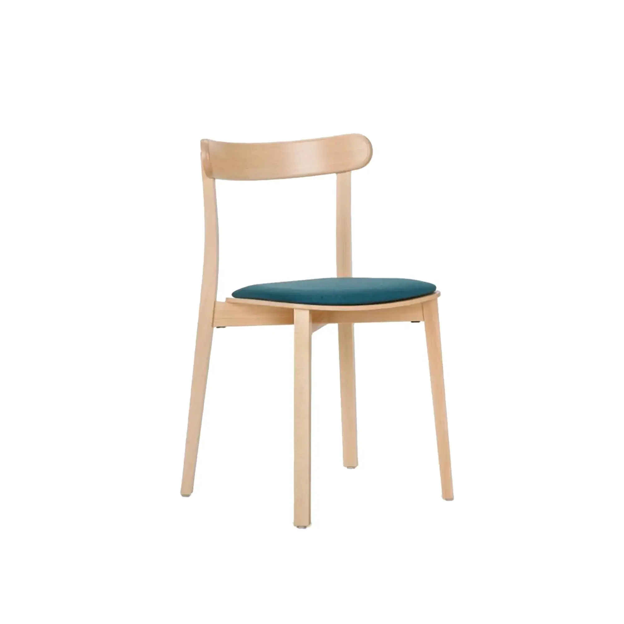 Silla ICHO – Asiento tapizado · respaldo de madera – haya clara M07 [A-4420U-M07] (2)