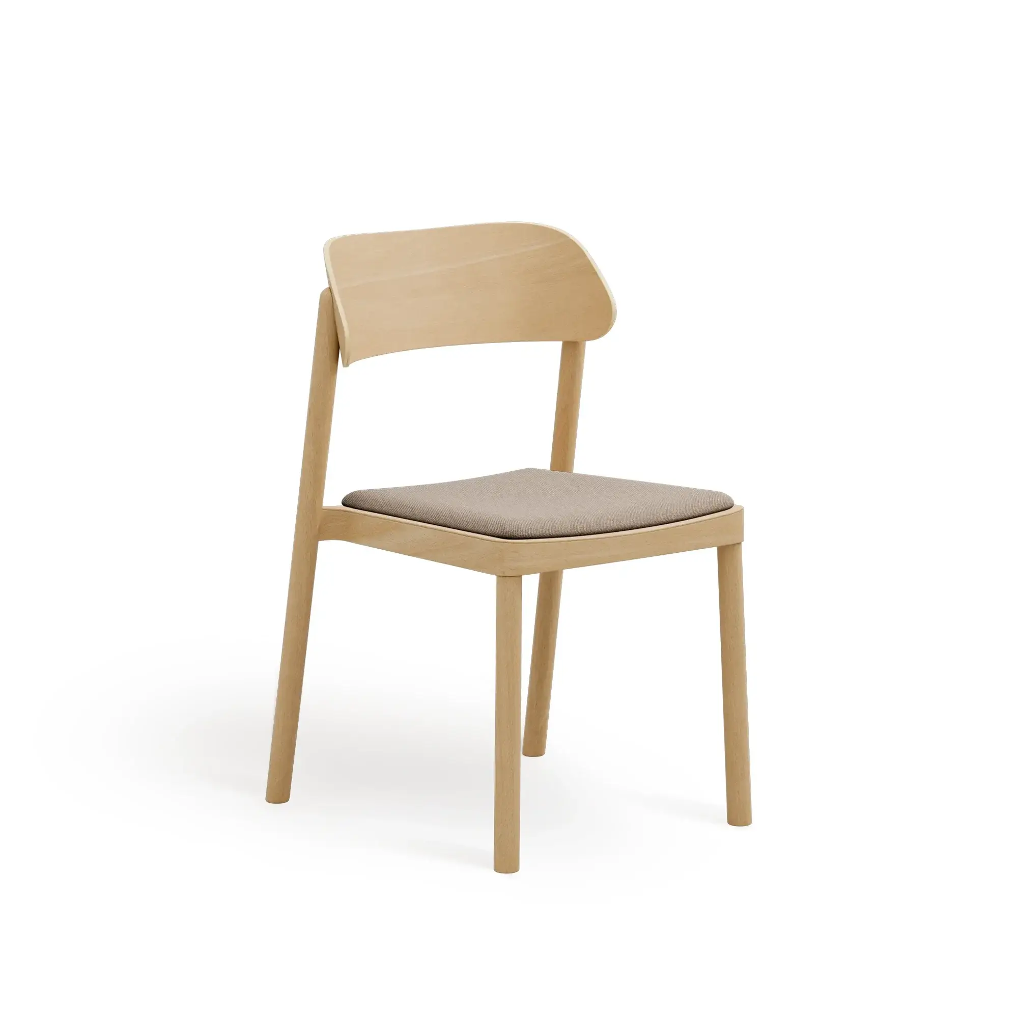 Silla NIMM – Asiento tapizado · respaldo de madera – haya clara M07 [A-4590U-M07]