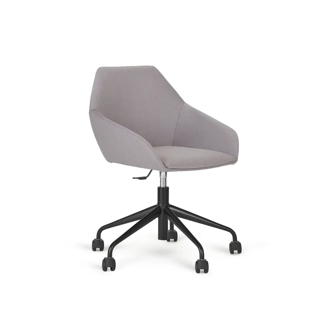 Silla de escritorio TUK – TUK · base giratoria de 5 radios con ruedas – base negra [A-5055-BLK]