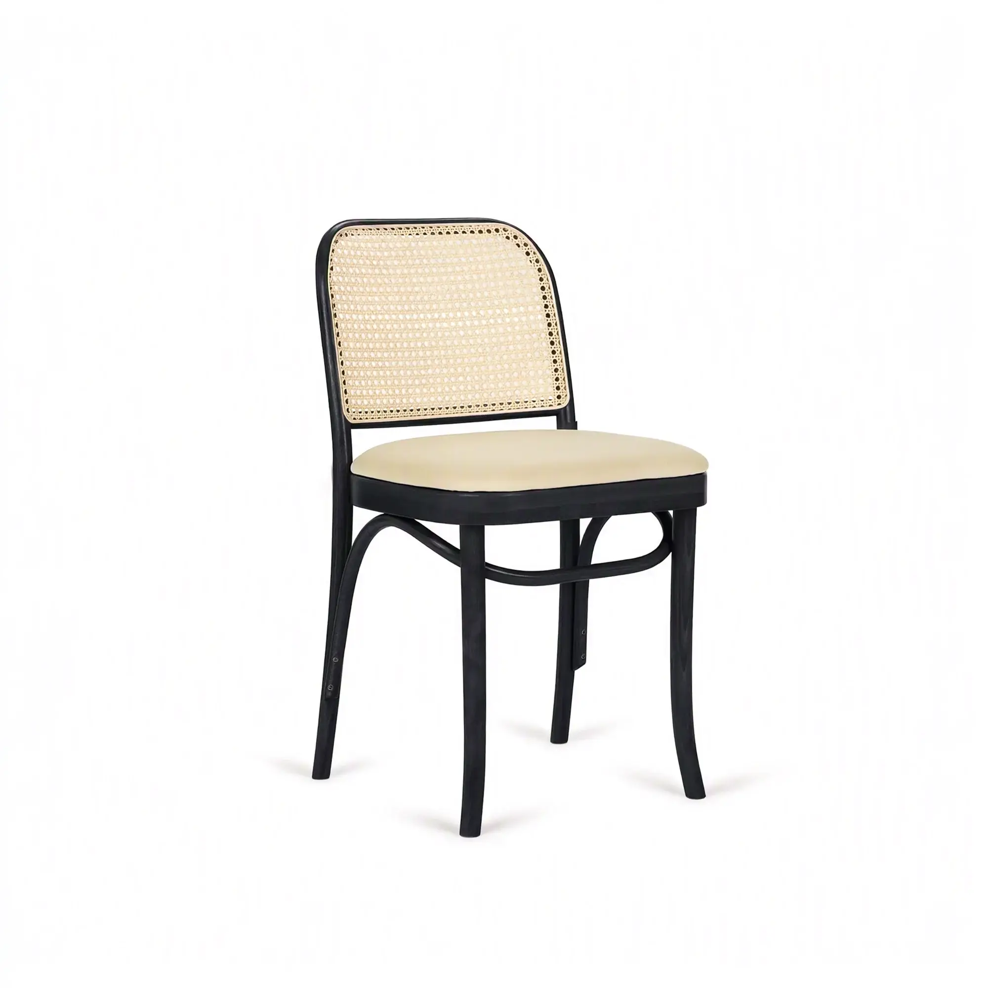 Silla CLASSIC – Asiento tapizado · respaldo de rejilla en malla – haya negra M63 [A-8134-M63] (10)
