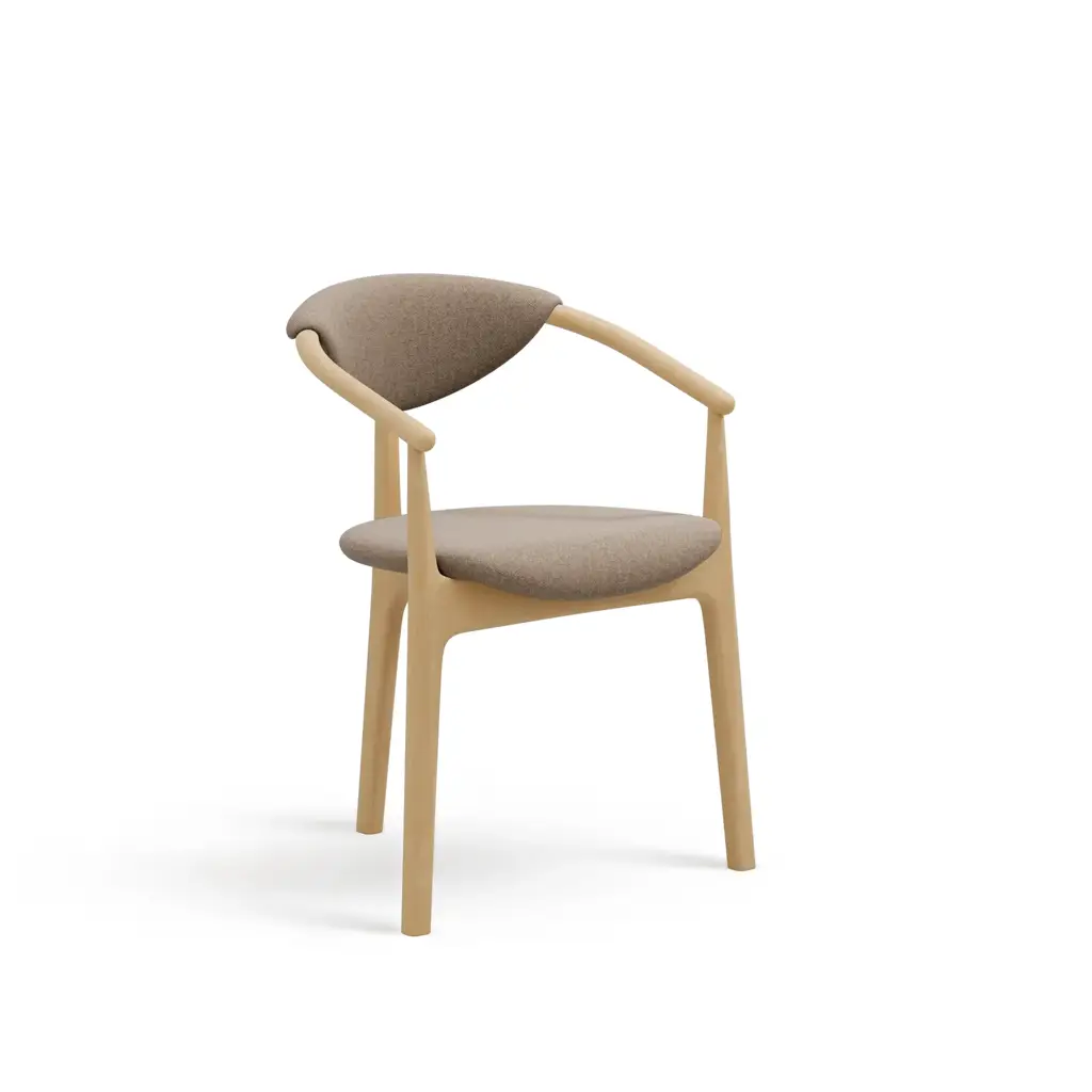 Silla EVO tapizada – Asiento y respaldo tapizados – haya clara M07 [B-2944-M07]
