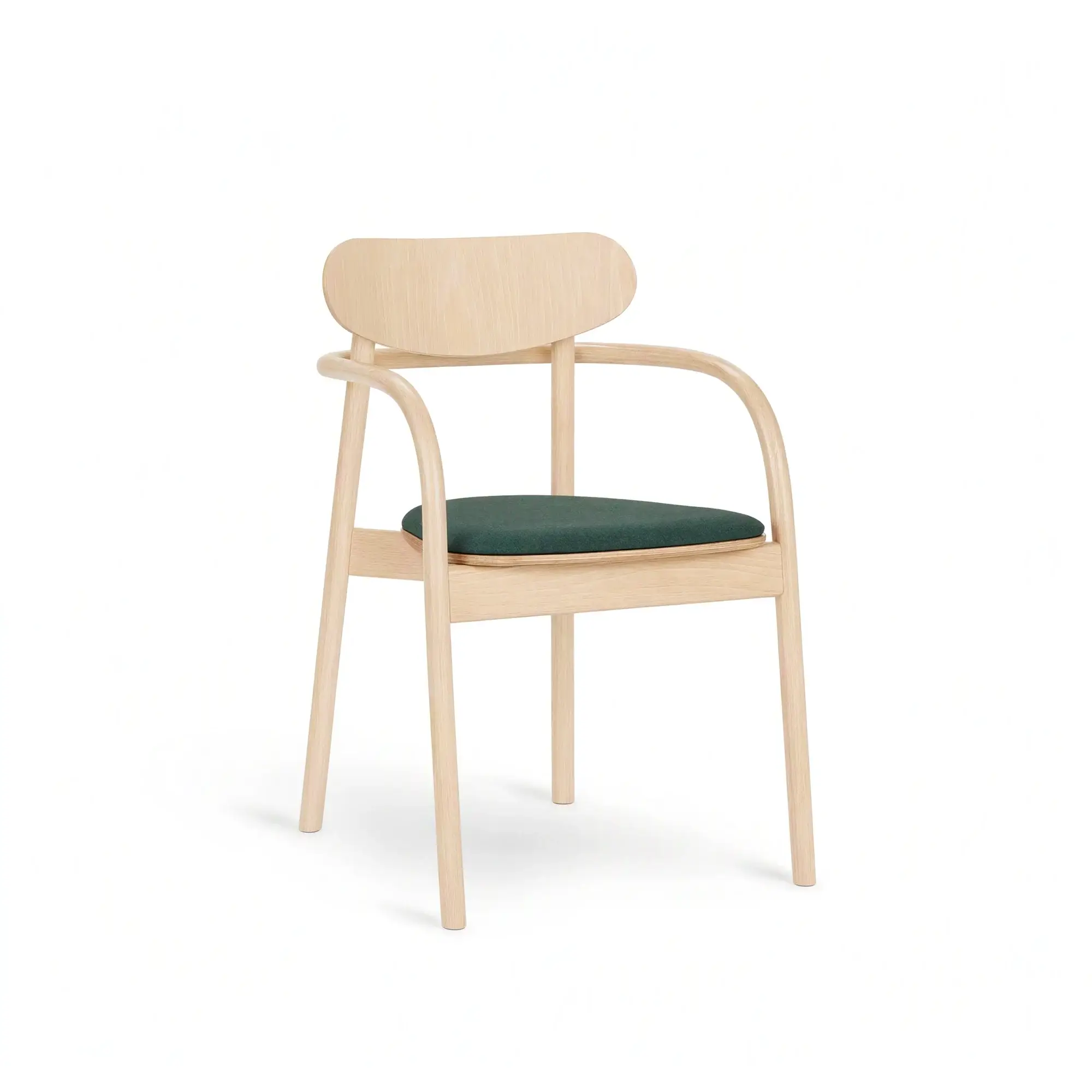 Butaca LA BENDA – Asiento tapizado · respaldo de madera – haya clara M07 [B-2960U-M07] (6)