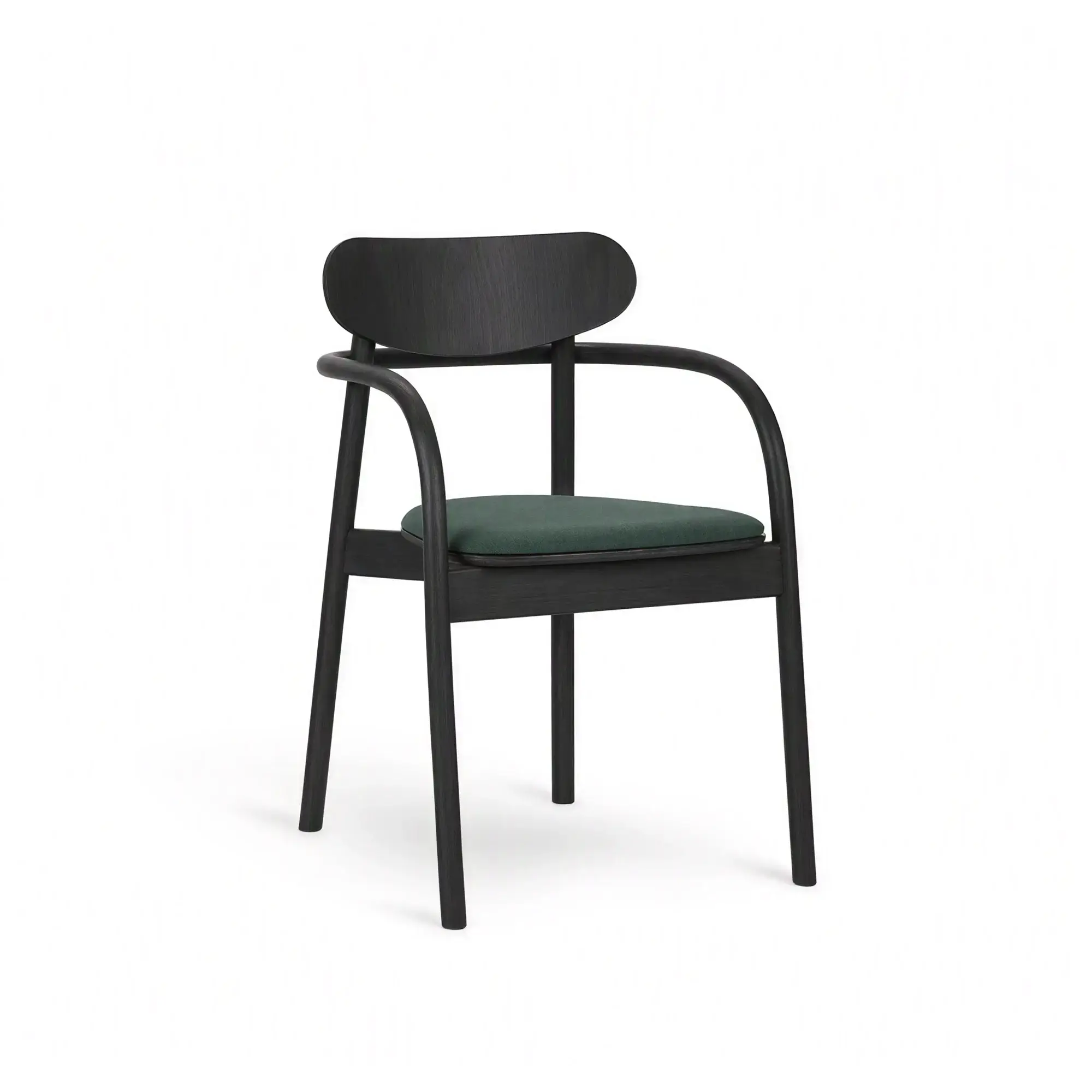 Butaca LA BENDA – Asiento tapizado · respaldo de madera – haya negra M63 [B-2960U-M63] (8)