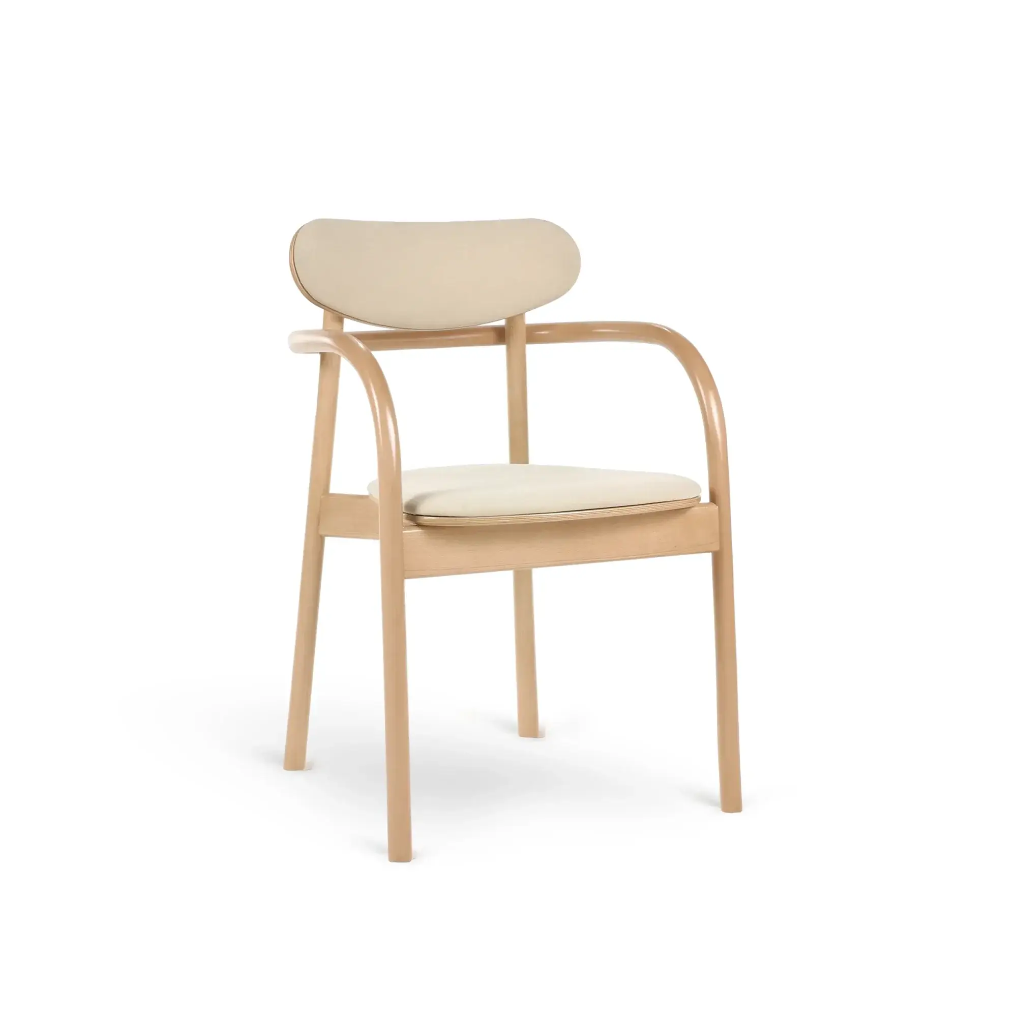 Butaca LA BENDA – Asiento y respaldo tapizados – haya clara M07 [B-2961-M07] (10)