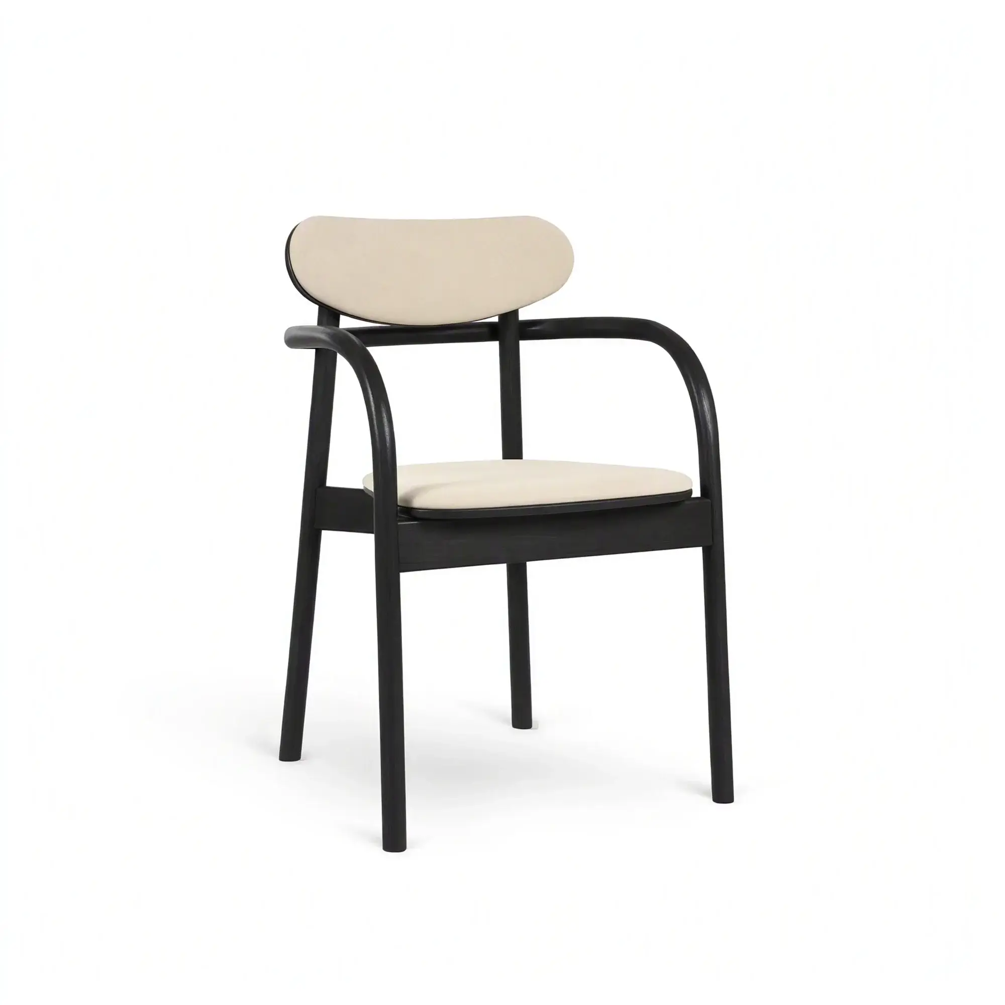 Butaca LA BENDA – Asiento y respaldo tapizados – haya negra M63 [B-2961-M63] (12)