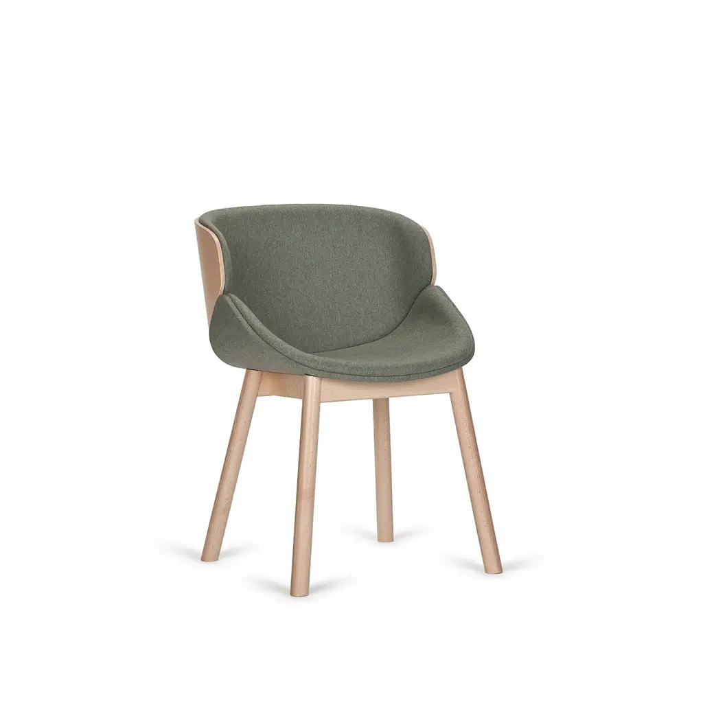 Silla ARIA con panel de madera – Respaldo con panel de madera · patas de madera – haya teñida [B-5300-BEECH]