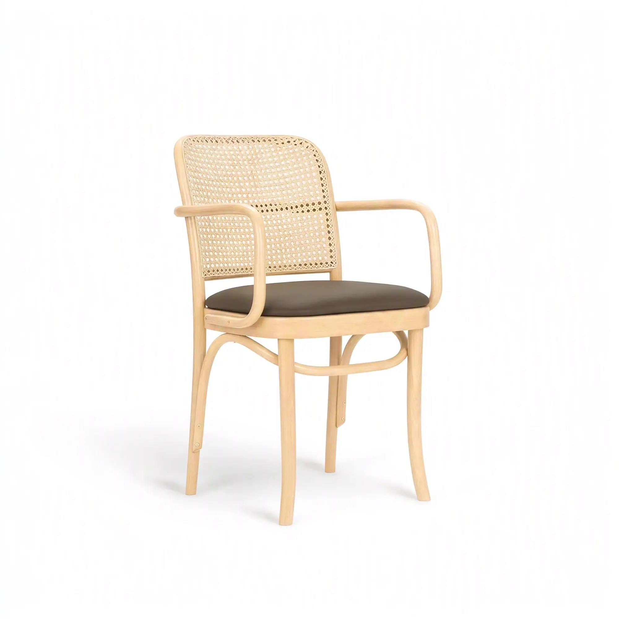 Butaca CLASSIC – Asiento tapizado · respaldo de rejilla tejida a mano – haya clara M07 [B-8111-M07] (4)