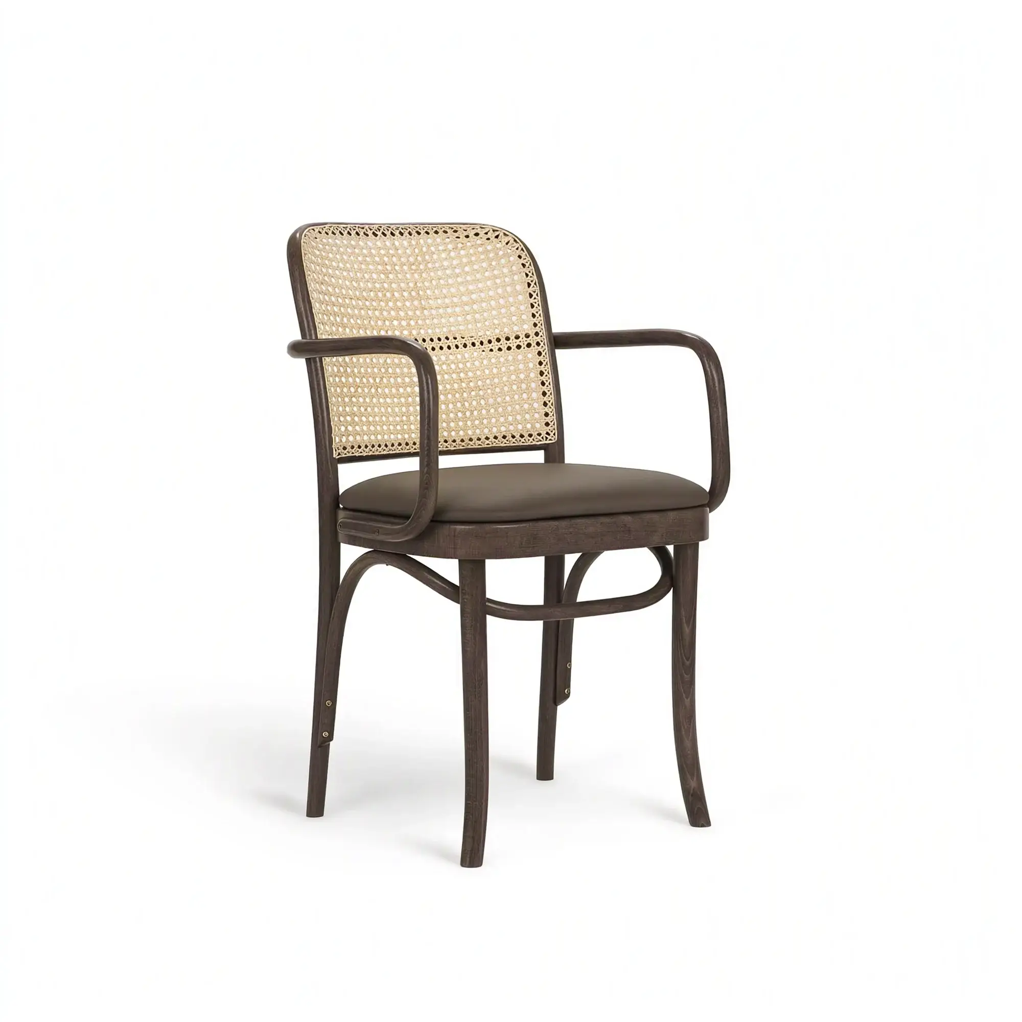 Butaca CLASSIC – Asiento tapizado · respaldo de rejilla tejida a mano – haya marrón M50 [B-8111-M50] (5)