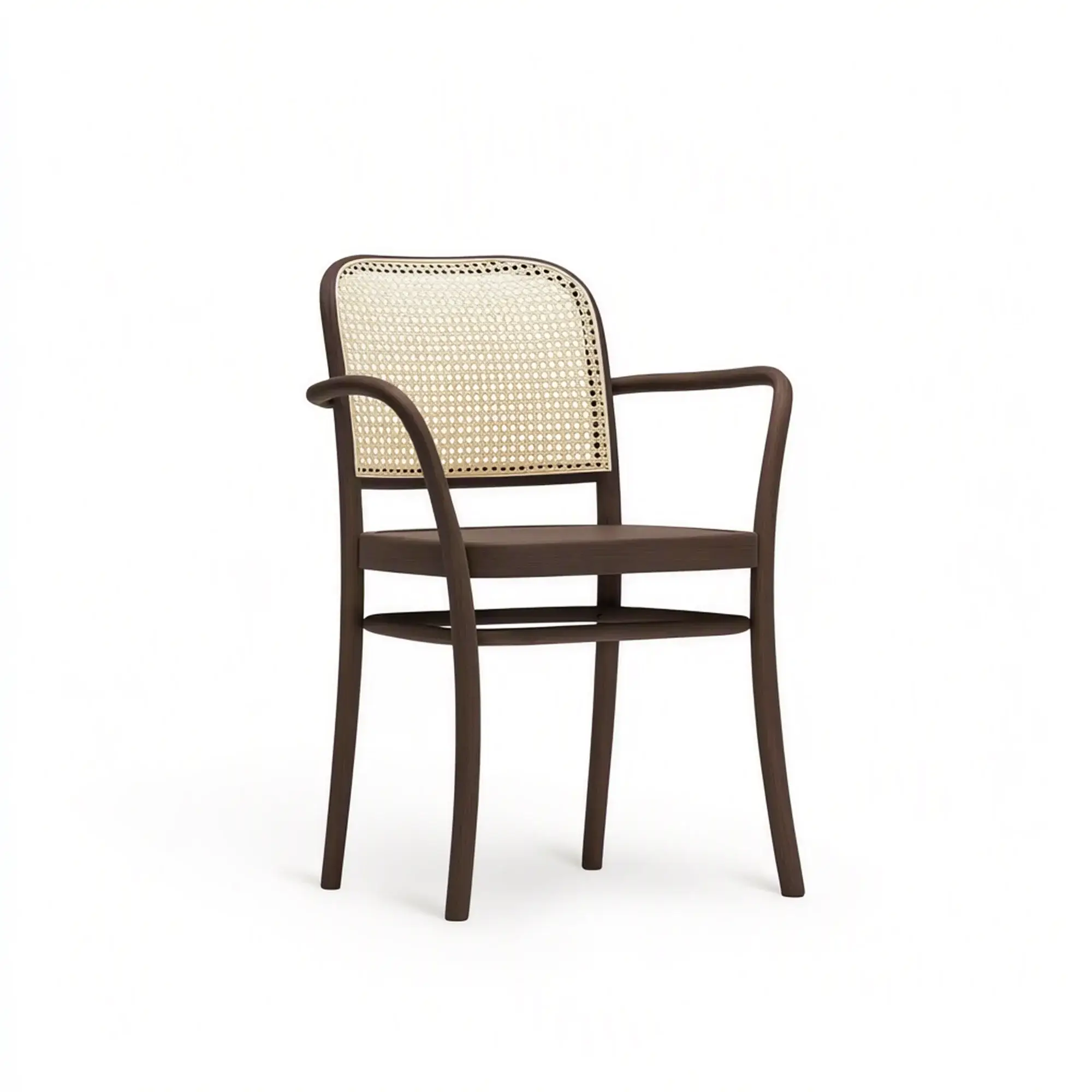 Butaca BENKO – Asiento de madera · respaldo de rejilla – haya marrón chocolate M50 [B-8130-M50] (3)