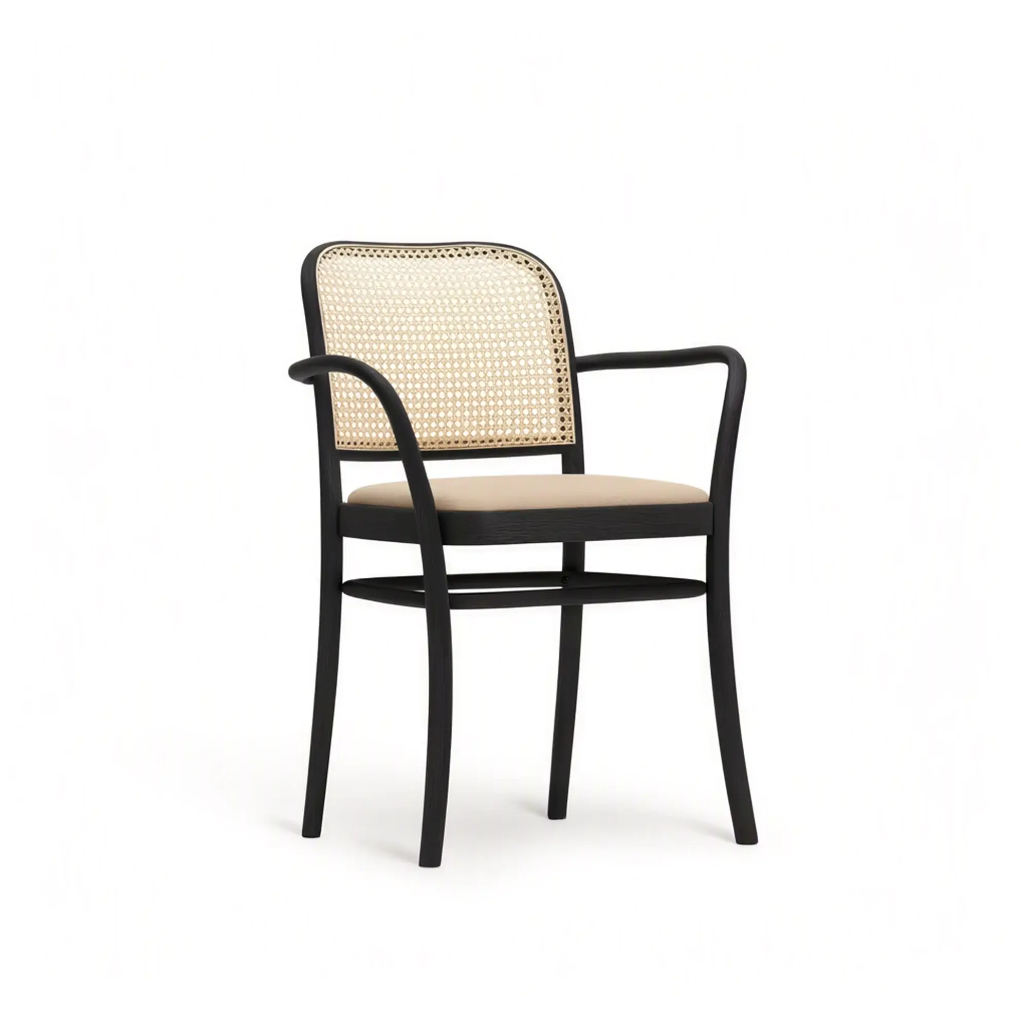 Butaca BENKO – Asiento tapizado · respaldo de rejilla – haya negra M63 [B-8131-M63] (7)