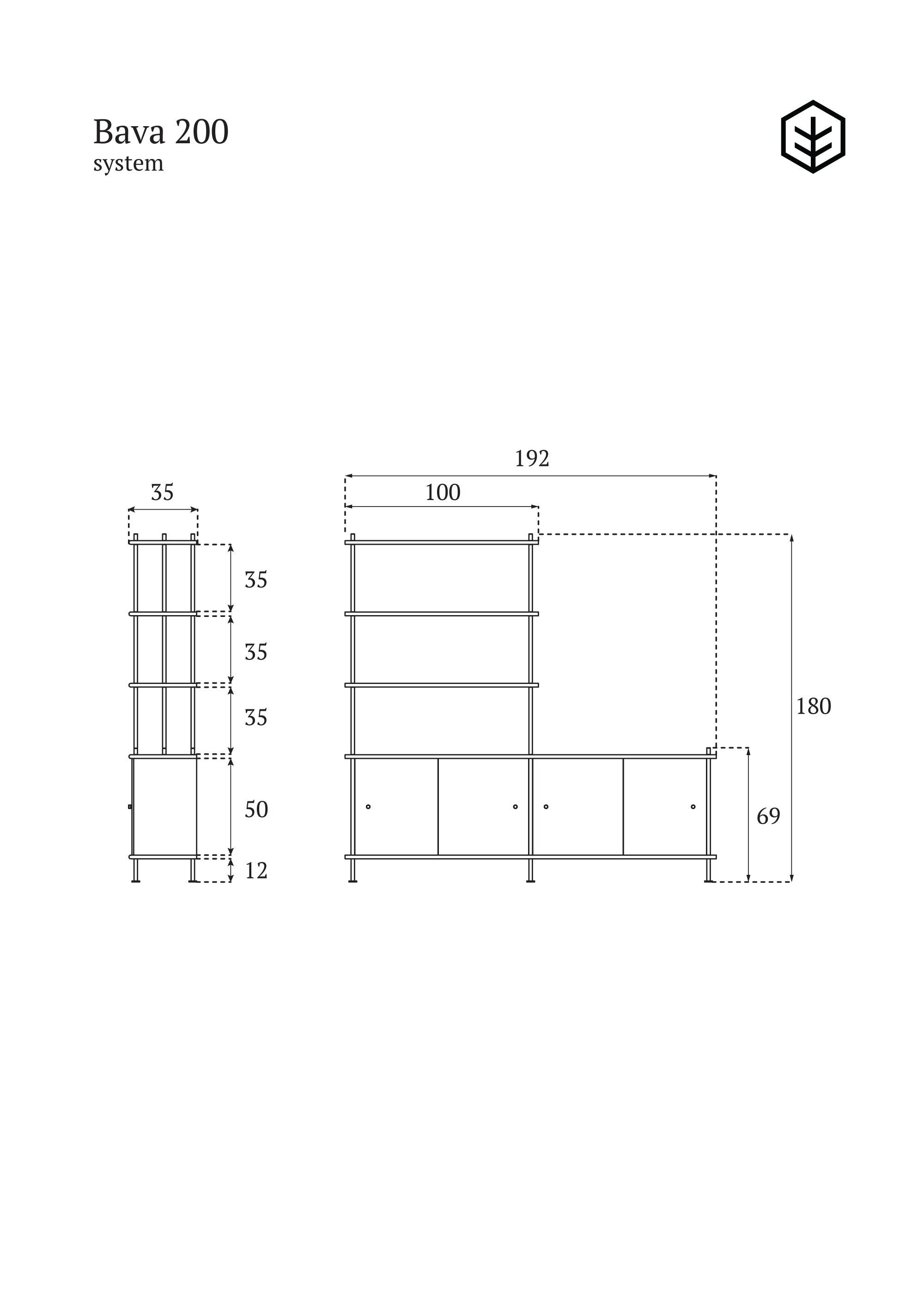 Sistema BAVA 200 - Estanterías de Madera maciza de roble (3)