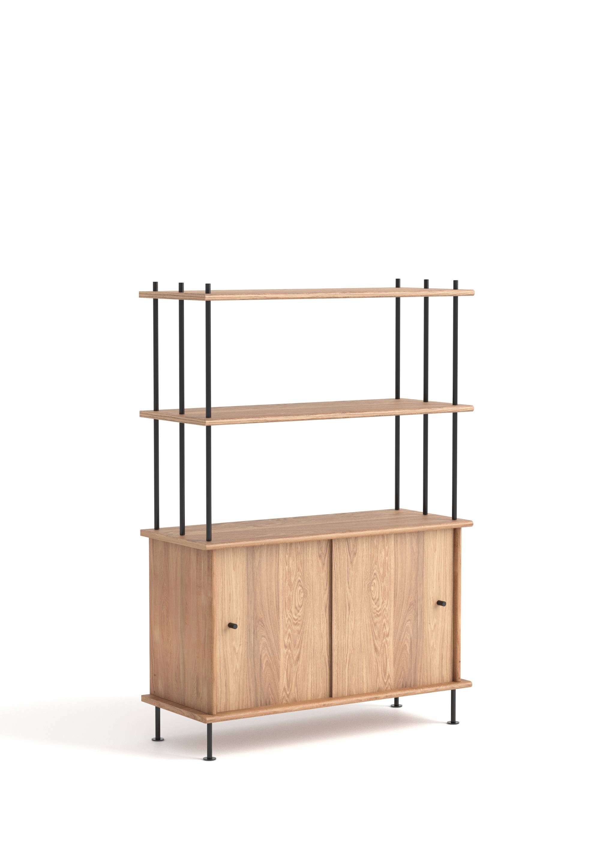 Sistema BAVA 100 - Estanterías de Madera maciza de roble (17)