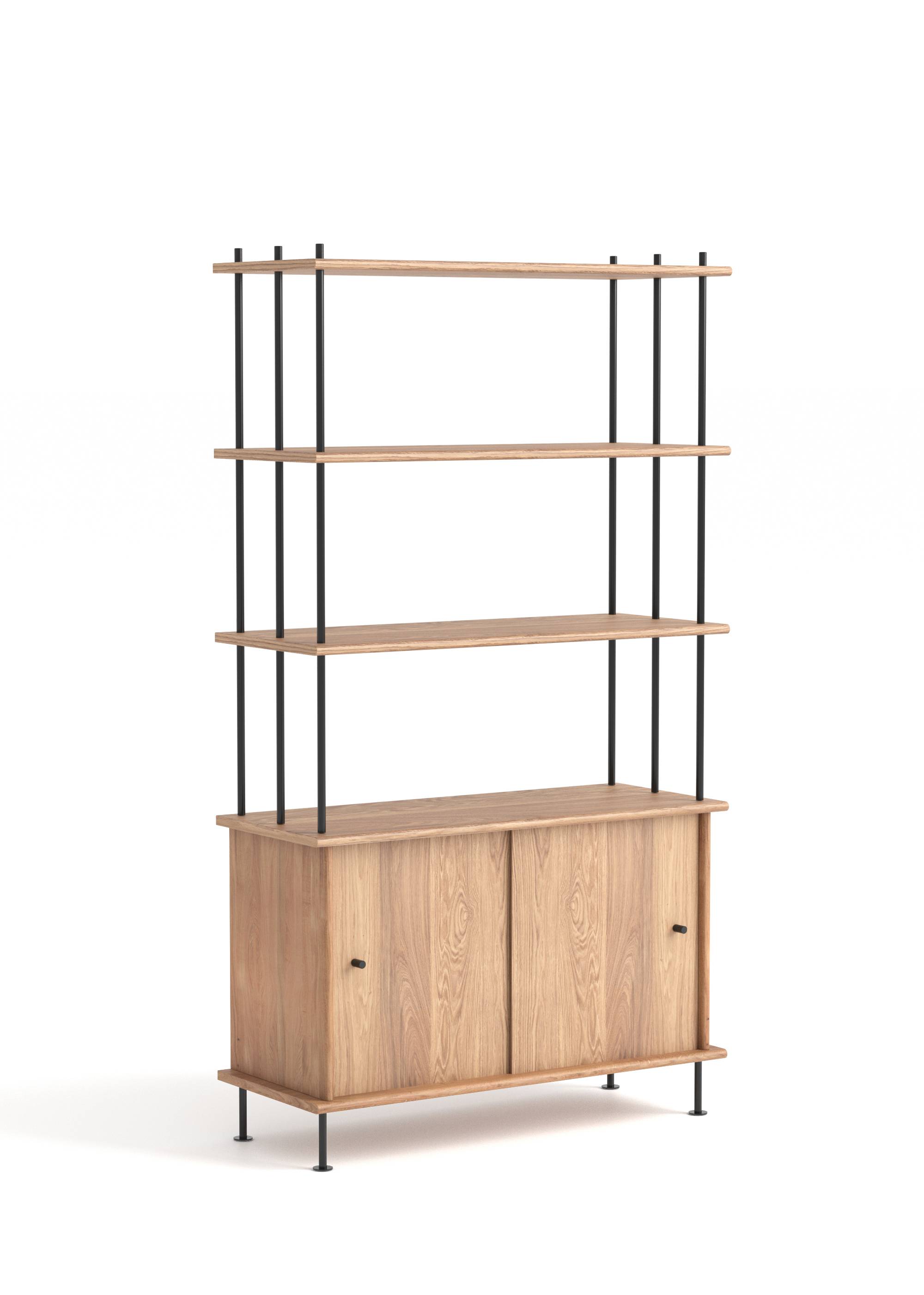 Sistema BAVA 100 - Estanterías de Madera maciza de roble (29)