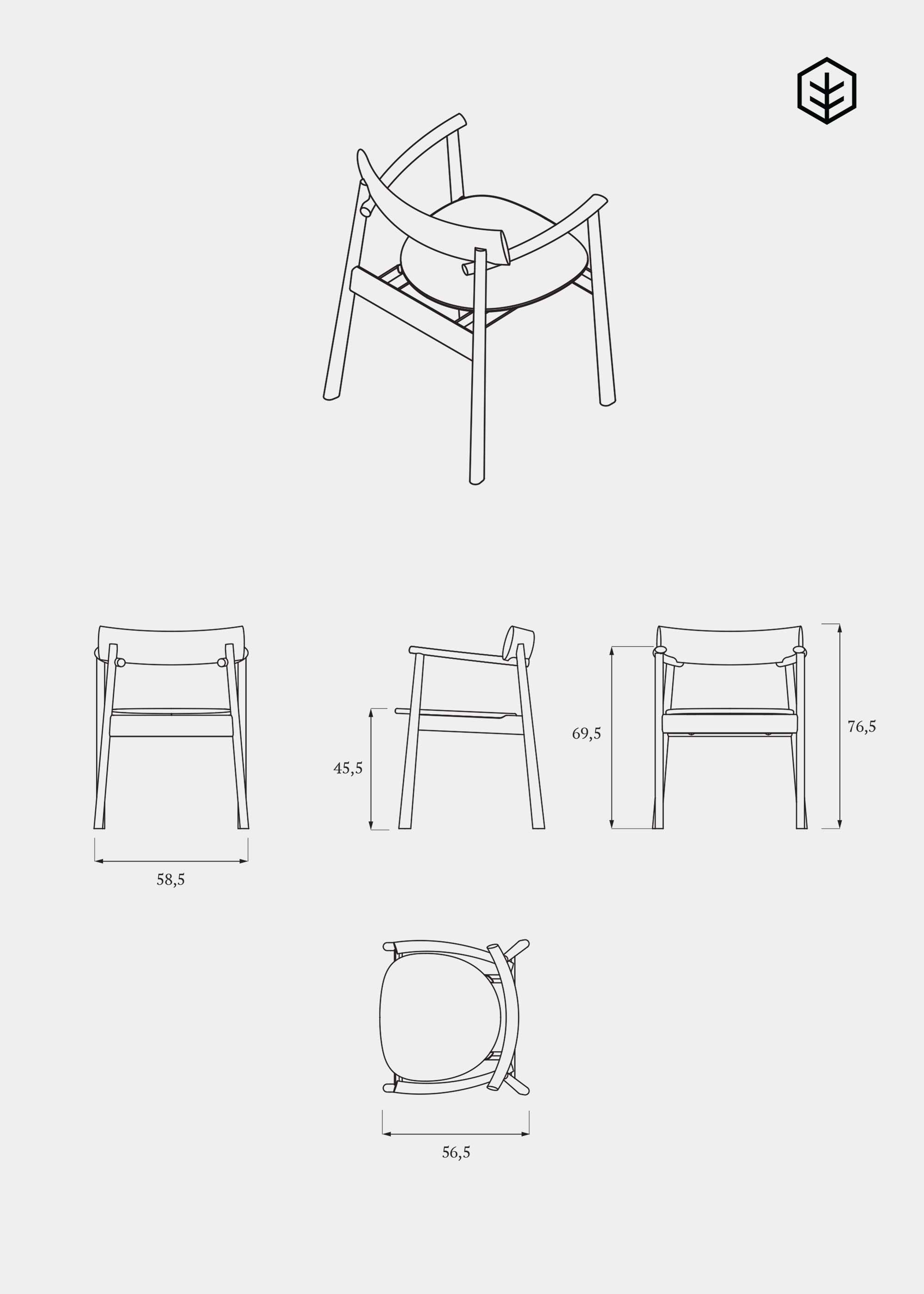 Silla ELIPSA - Sillas de Madera maciza de roble (8)