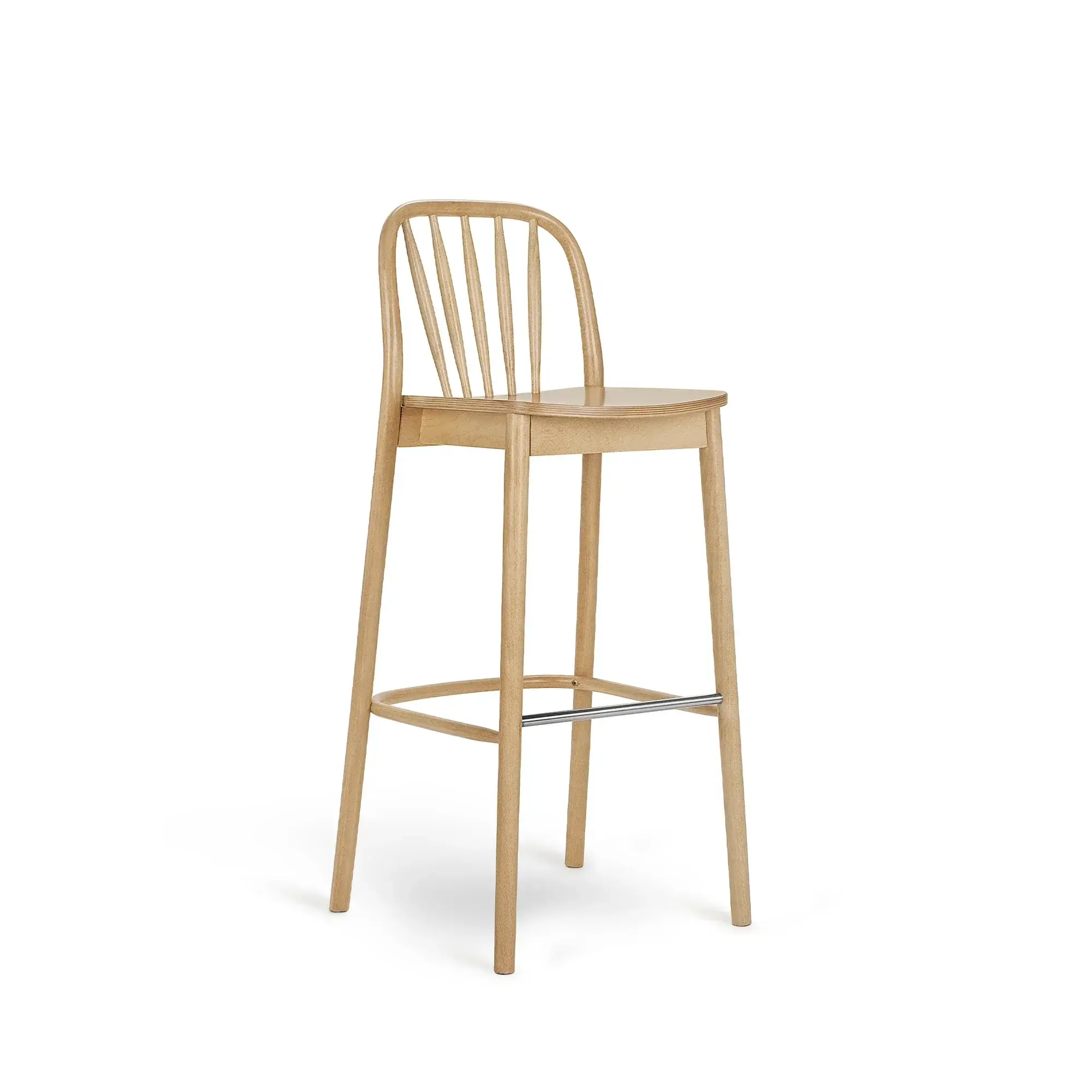 Taburete alto ALDO – Asiento y respaldo de madera – haya clara M07 [H-1070-M07] (5)