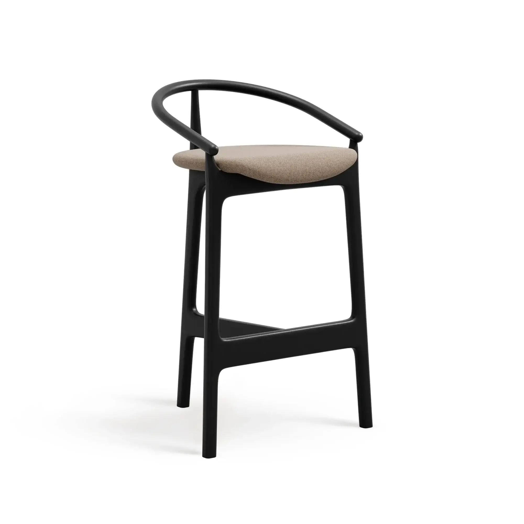 Taburete alto EVO – Asiento tapizado · respaldo de madera – haya negra M63 [H-2940U-SH780-M63] (6)