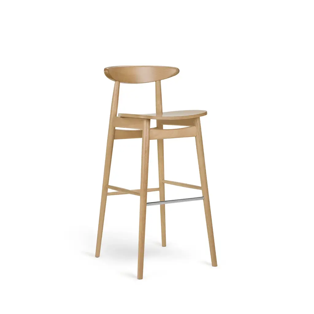 Taburete alto YESTERDAY – Asiento y respaldo de madera – haya clara M07 [H-4100-SH780-M07]