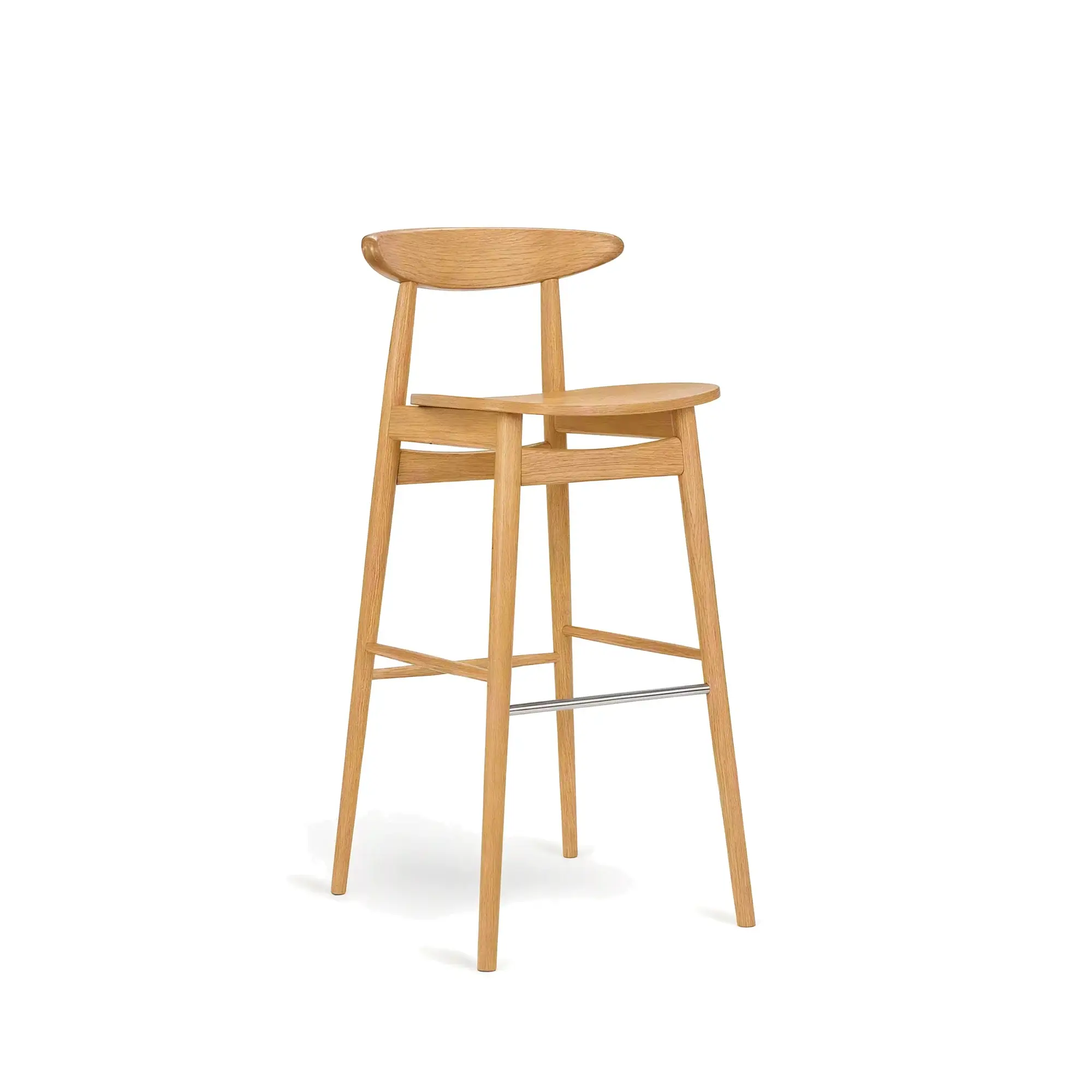 Taburete alto YESTERDAY – Asiento y respaldo de madera – roble cálido M10 [H-4100-SH780-M10] (8)