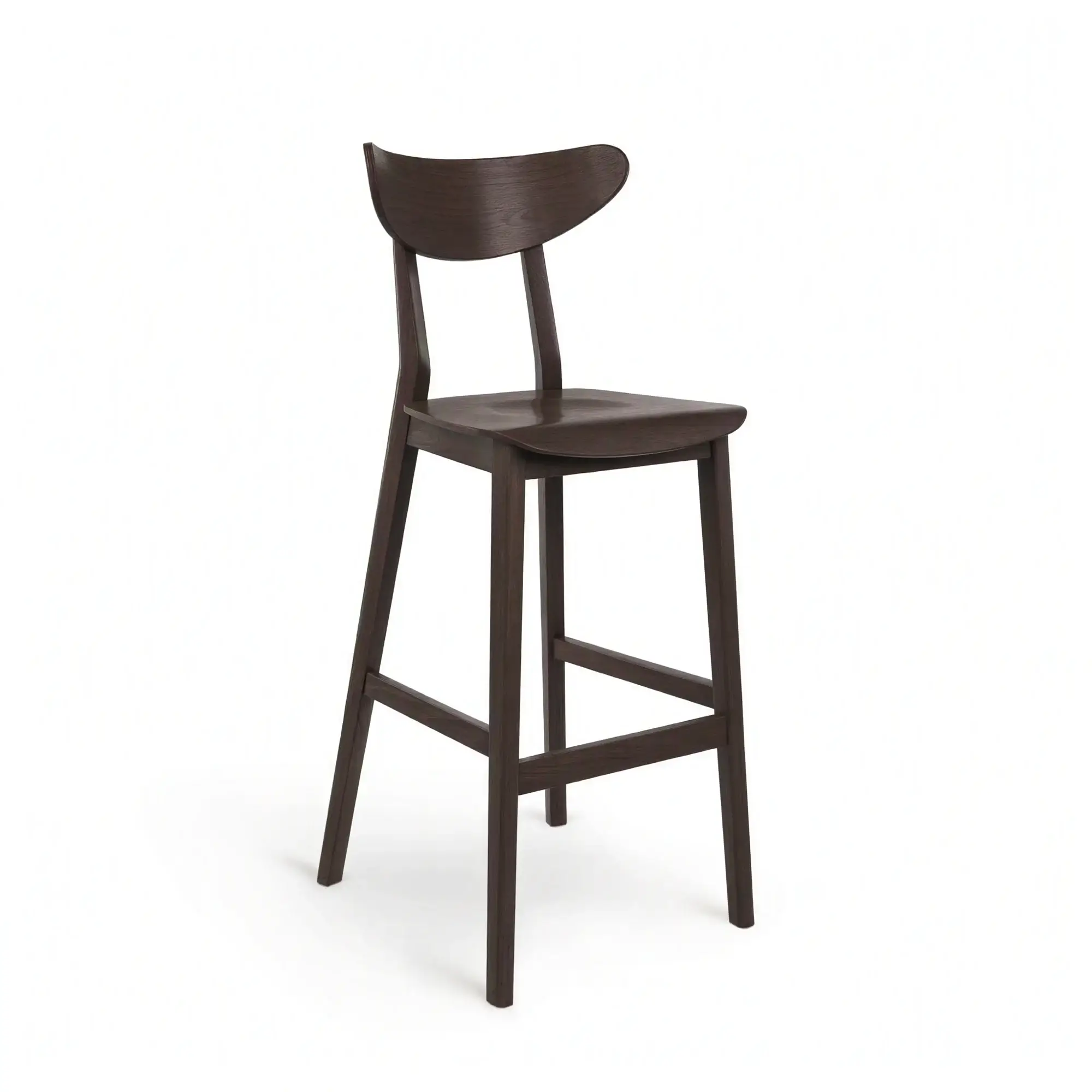 Taburete alto LOF – Asiento y respaldo de madera – haya marrón M50 [H-4230-SH780-M50] (4)