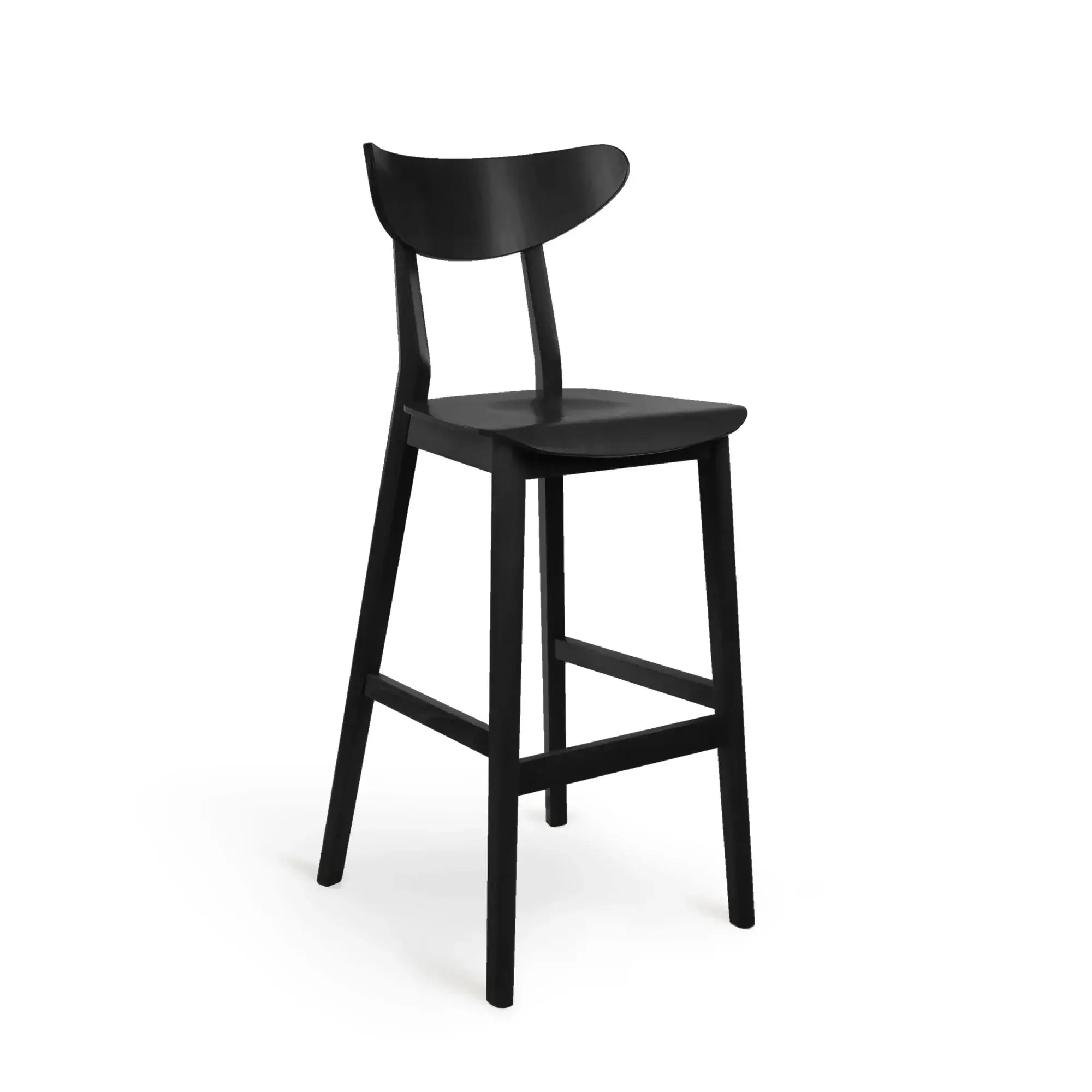 Taburete alto LOF – Asiento y respaldo de madera – haya negra M63 [H-4230-SH780-M63] (6)