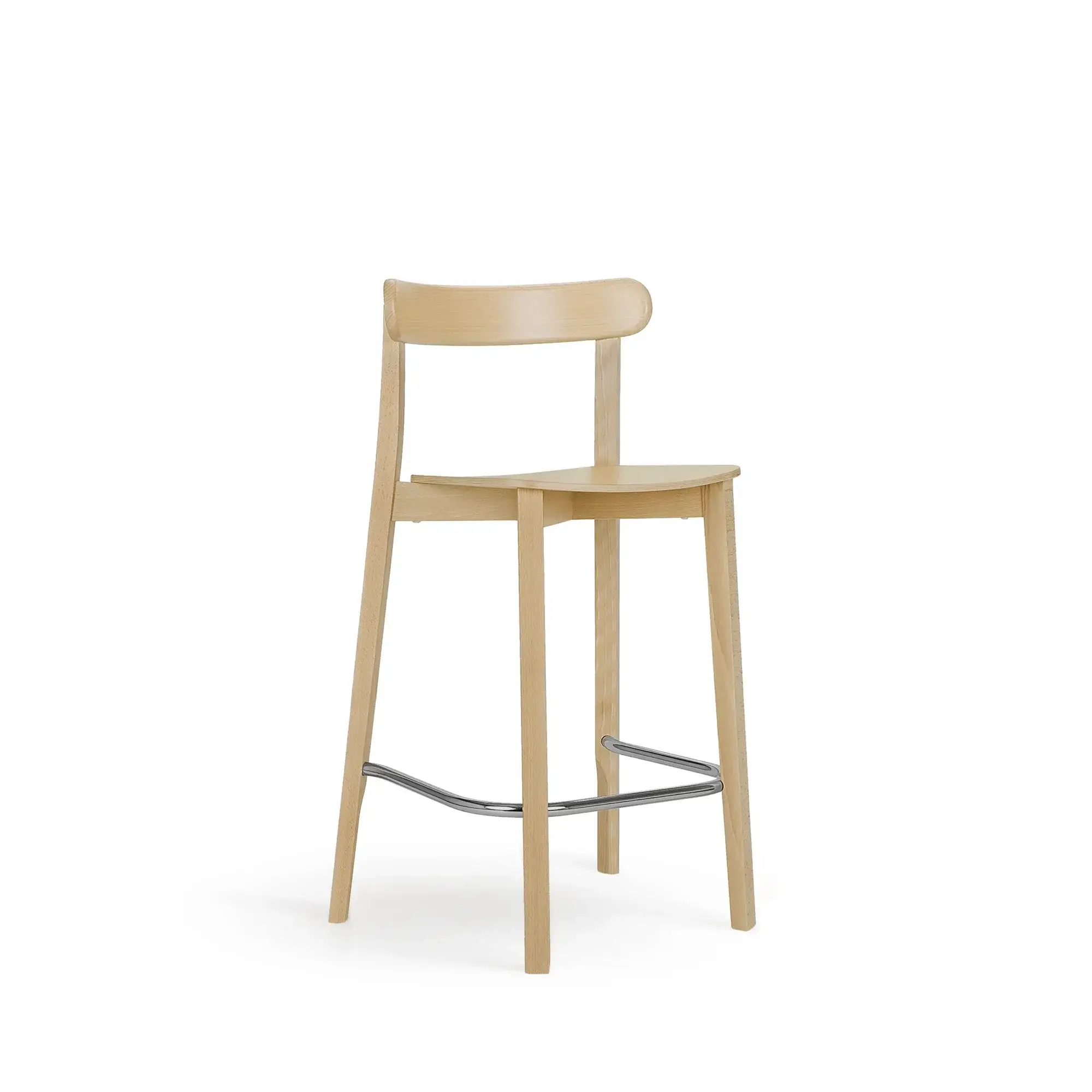 Taburete alto ICHO – Asiento y respaldo de madera – haya clara M07 [H-4420-SH710-M07]
