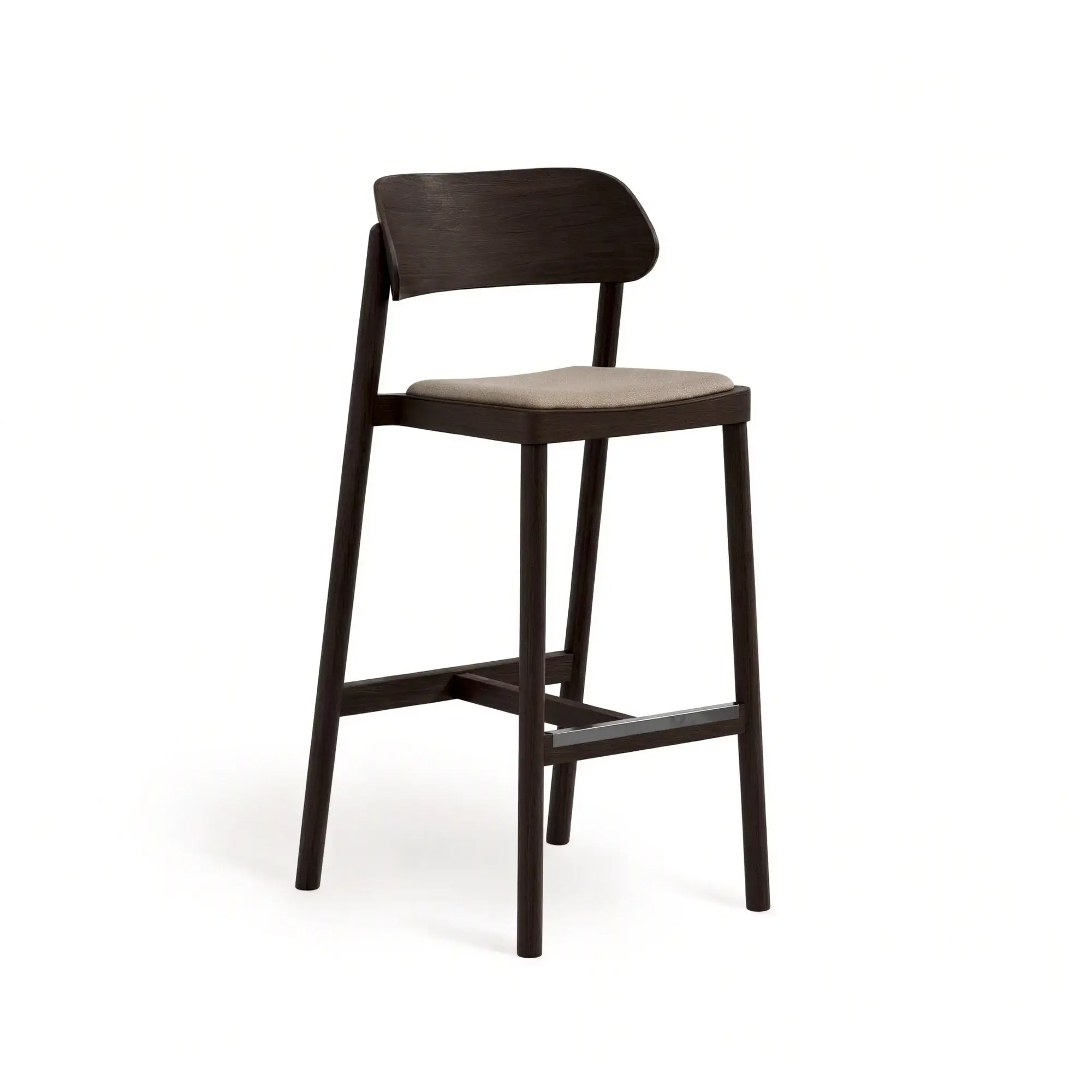 Taburete alto NIMM – Asiento tapizado · respaldo de madera – haya marrón M50 [H-4590U-SH770-M50] (3)