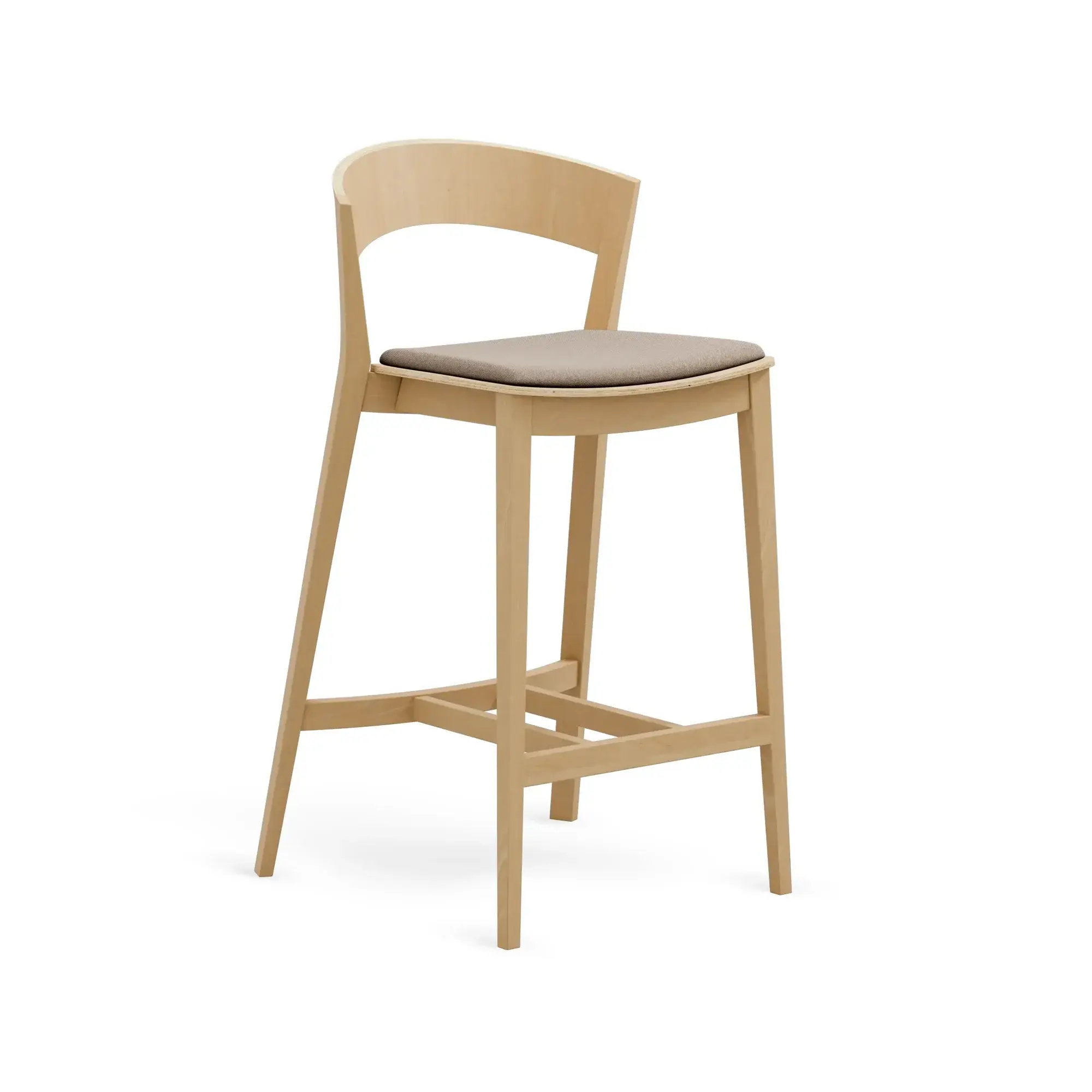Taburete alto ARCHER – Asiento tapizado · respaldo de madera – haya clara M07 [H-4800U-SH700-M07] (2)