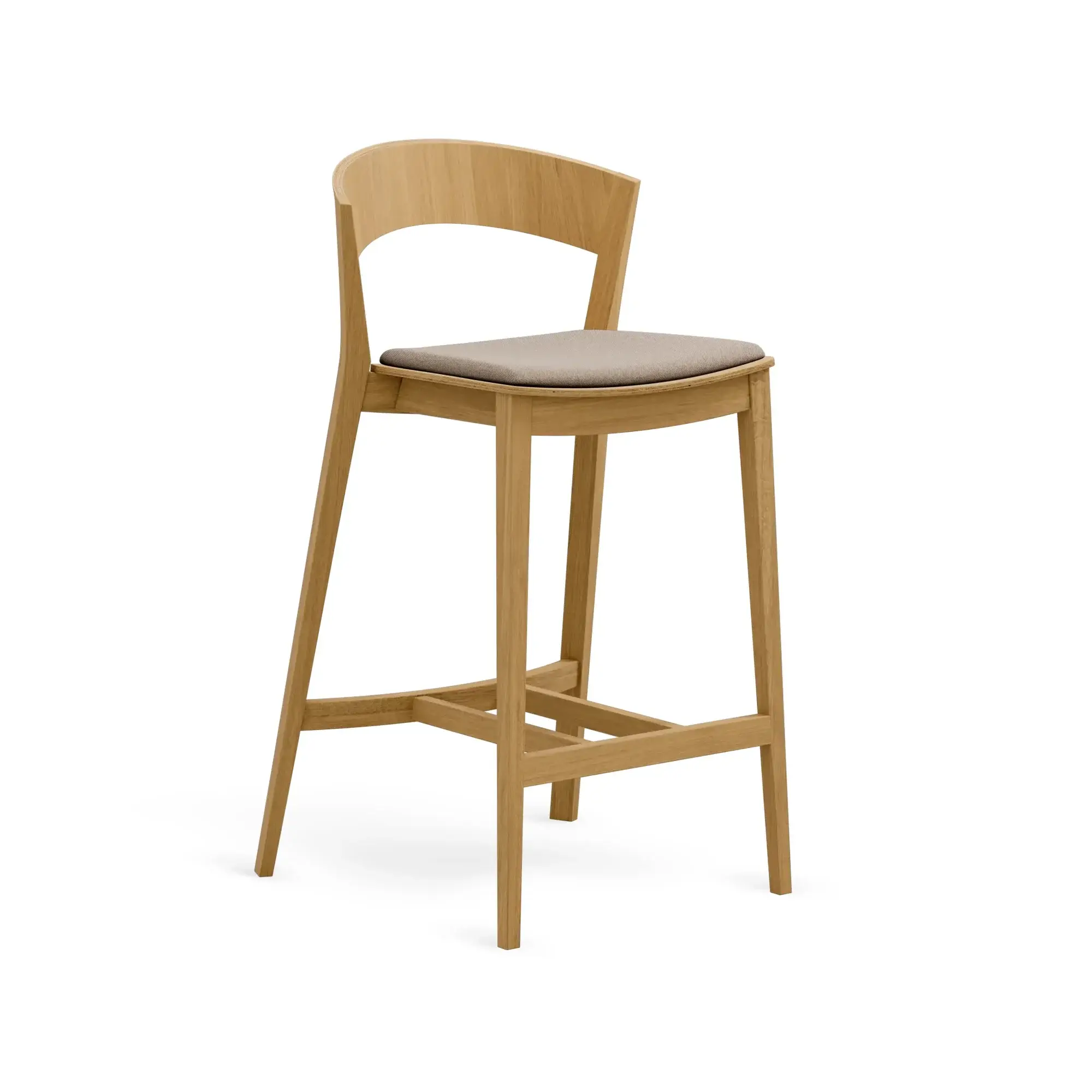 Taburete alto ARCHER – Asiento tapizado · respaldo de madera – roble cálido M10 [H-4800U-SH700-M10] (6)