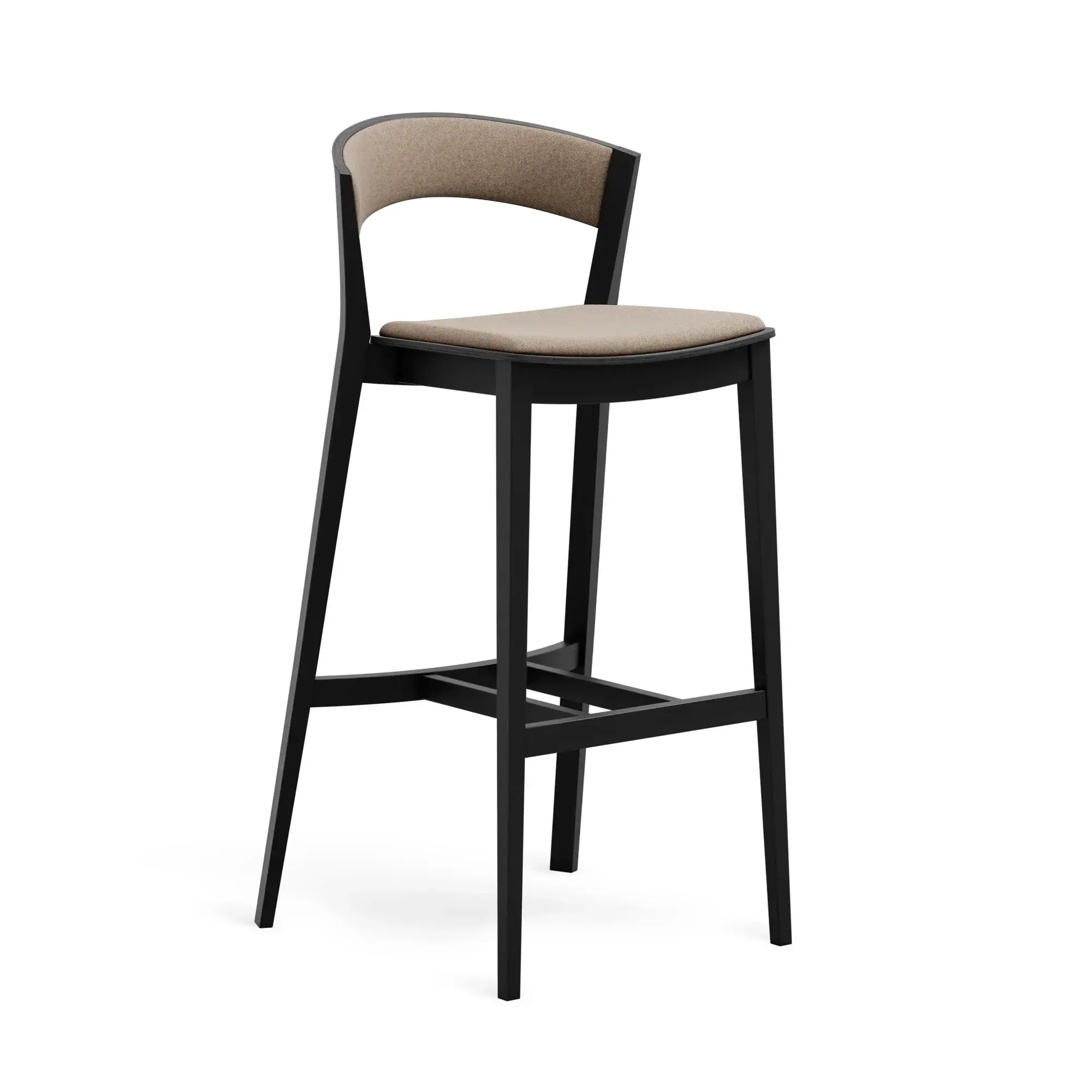 Taburete alto ARCHER – Asiento y respaldo tapizados – haya negra M63 [H-4801-SH800-M63] (16)