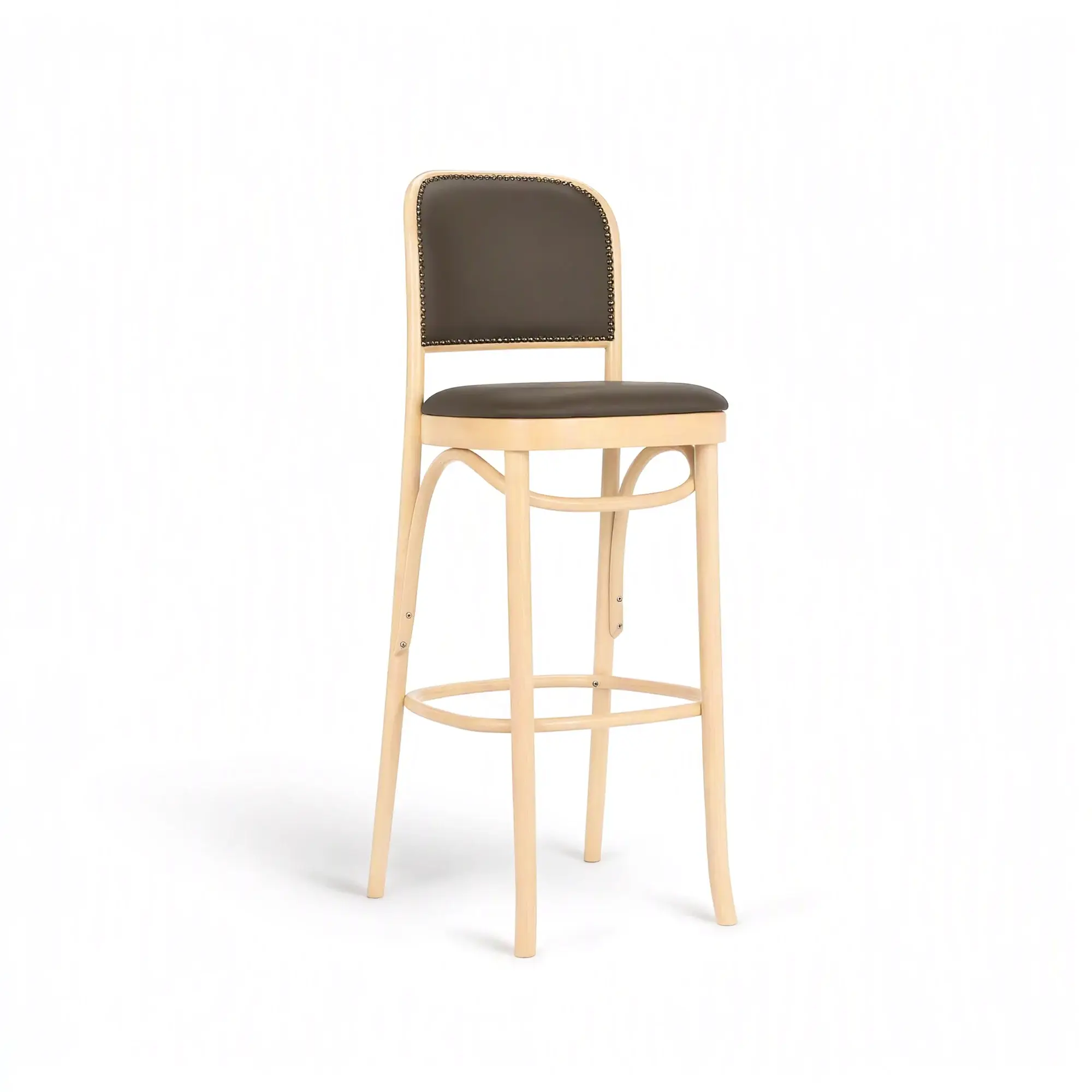 Taburete alto CLASSIC – Asiento y respaldo tapizados – haya clara M07 [H-8110U-SH790-M07]