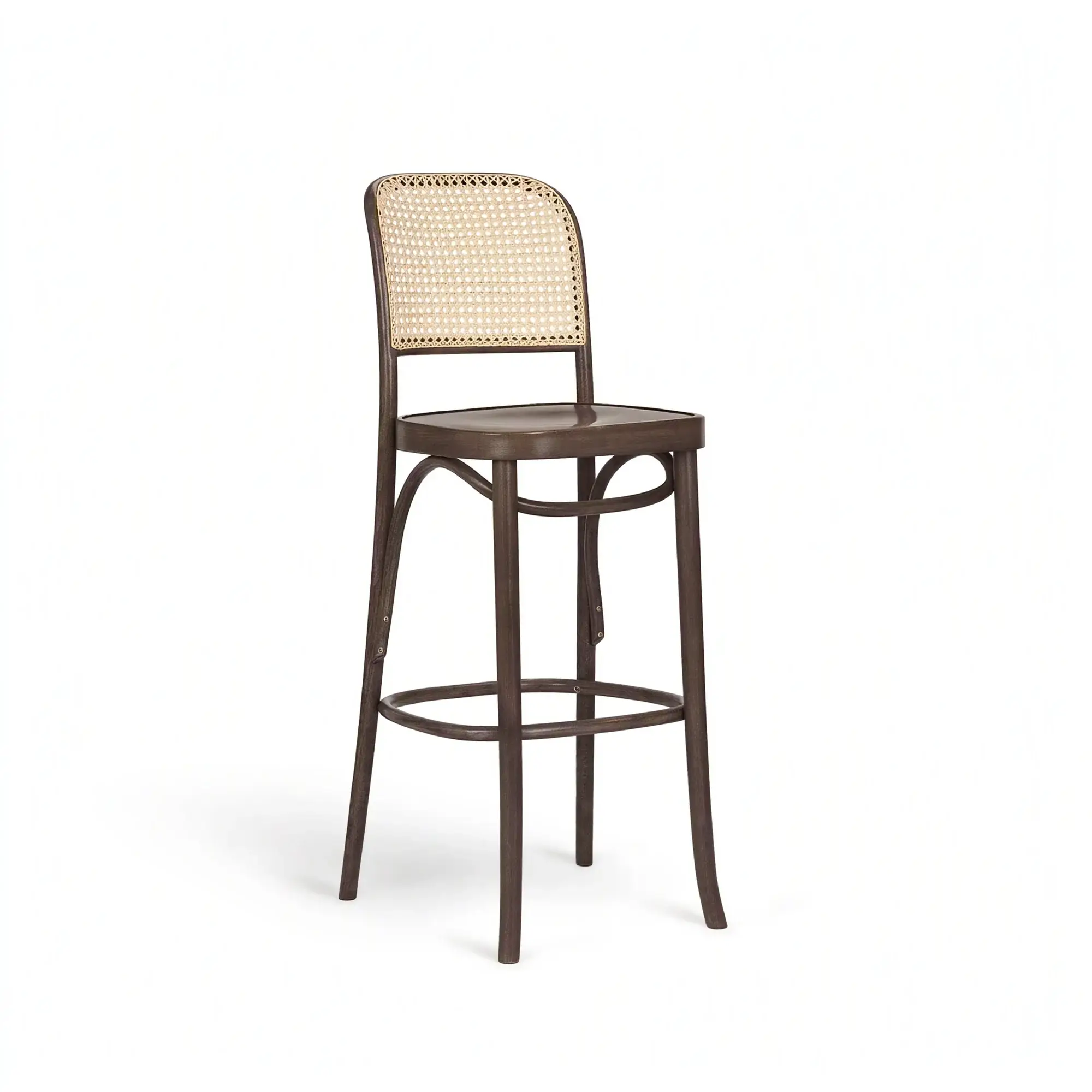 Taburete alto CLASSIC – Asiento de madera · respaldo de rejilla tejida a mano – haya marrón M50 [H-8114-SH750-M50] (3)