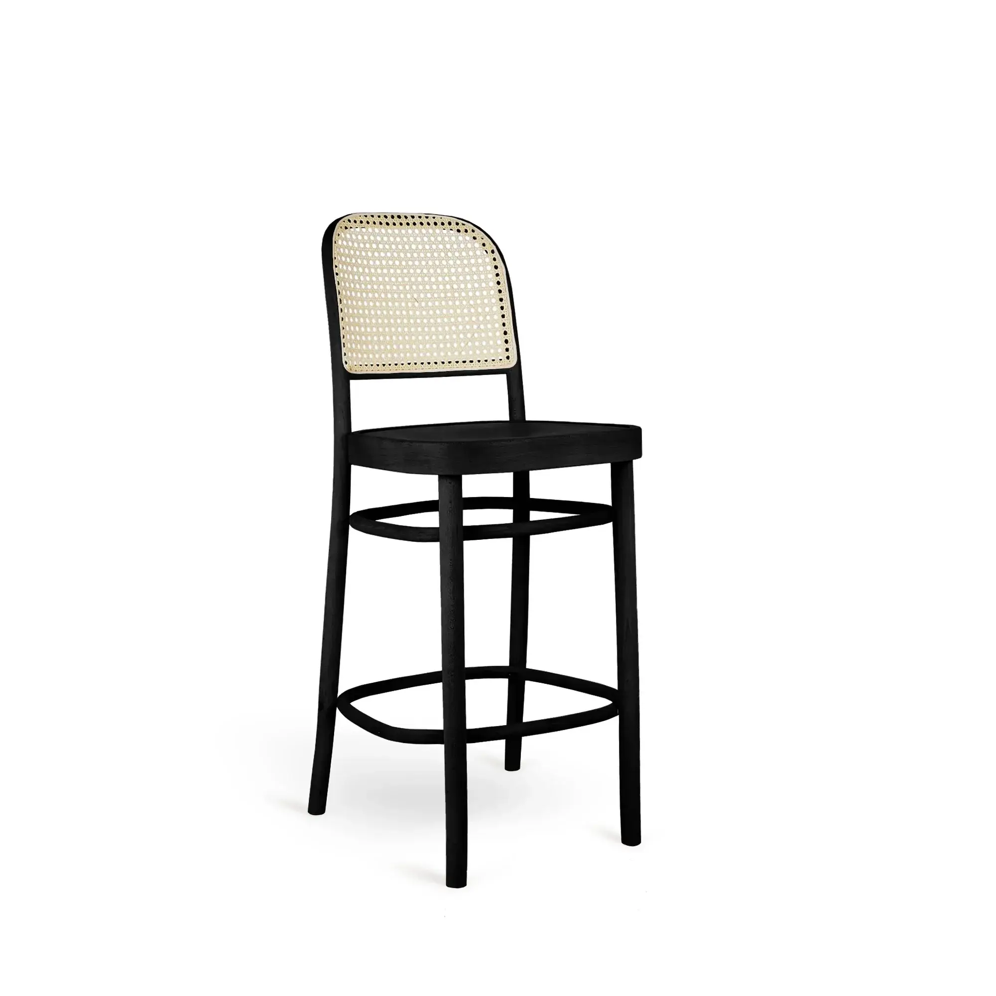 Taburete alto BENKO – Asiento de madera · respaldo de rejilla – haya negra M63 [H-8130-SH650-M63] (5)
