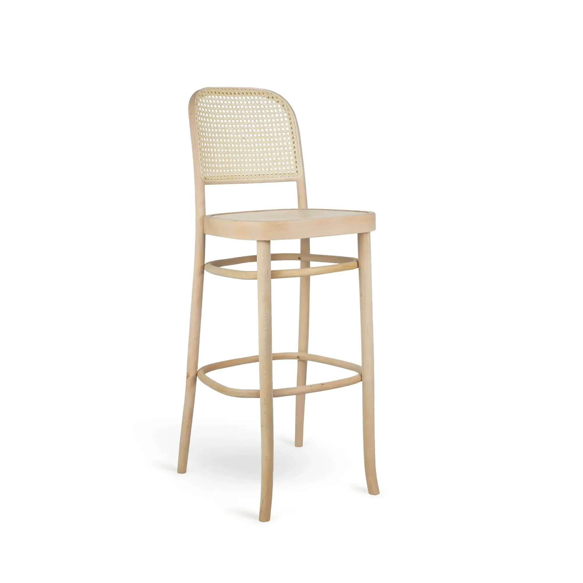 Taburete alto BENKO – Asiento de madera · respaldo de rejilla – haya clara M07 [H-8130-SH750-M07]
