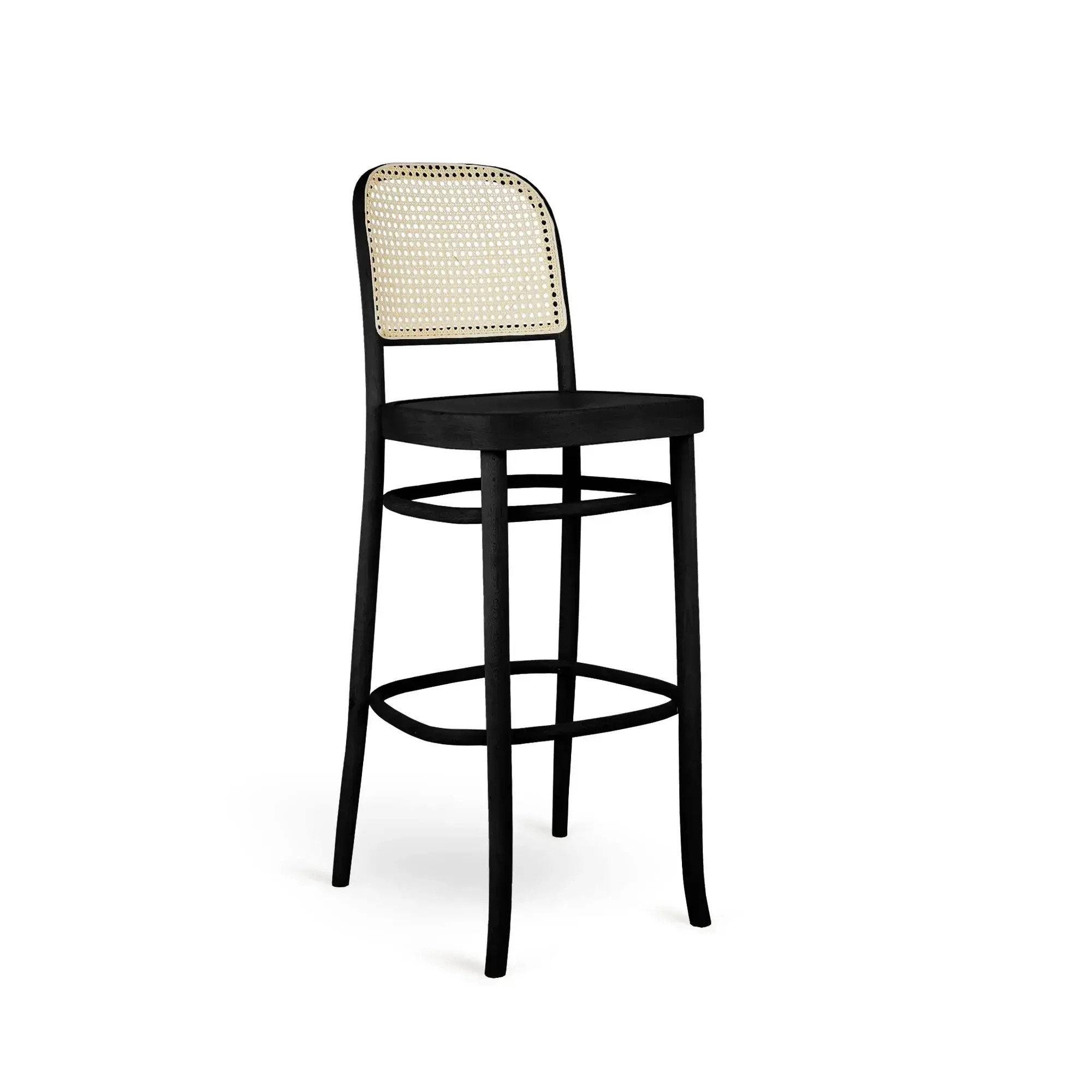 Taburete alto BENKO – Asiento de madera · respaldo de rejilla – haya negra M63 [H-8130-SH750-M63] (6)