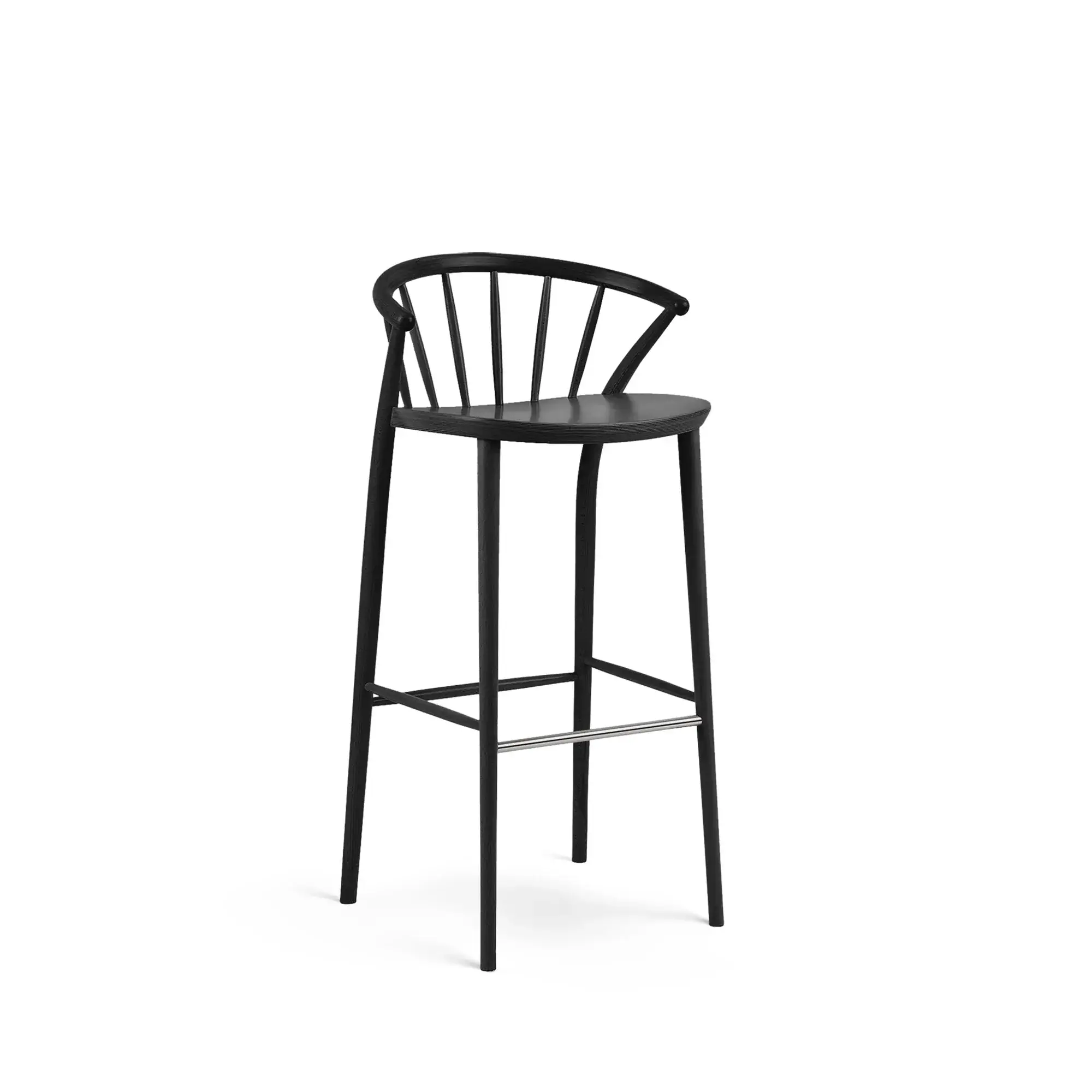 Taburete alto SUDOKU – Asiento y respaldo de madera – haya negra M63 [H-9820-SH780-M63] (10)