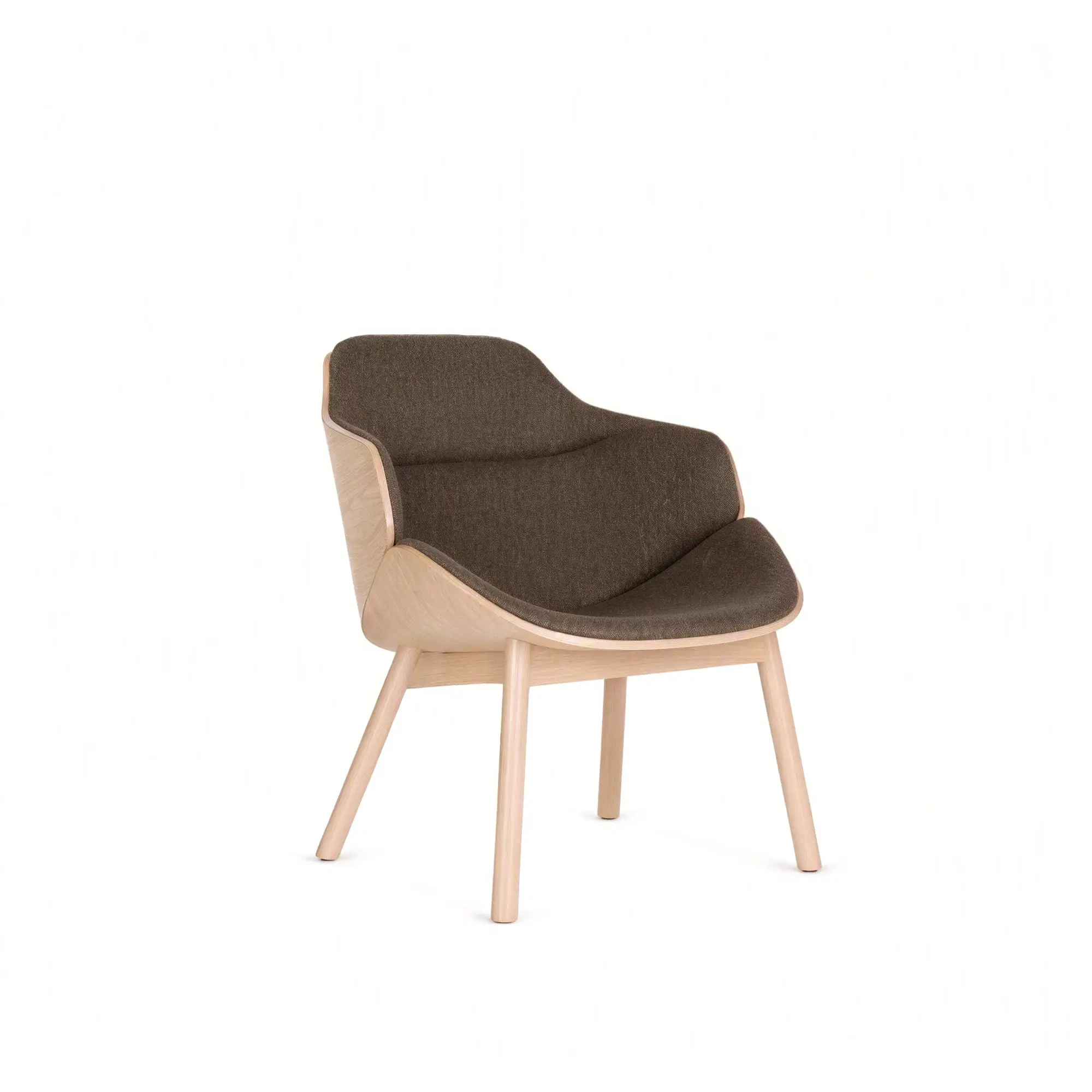 Butaca ARIA lounge – Patas de madera · doble panel de madera – haya teñida [M-M5340-BEECH] (2)