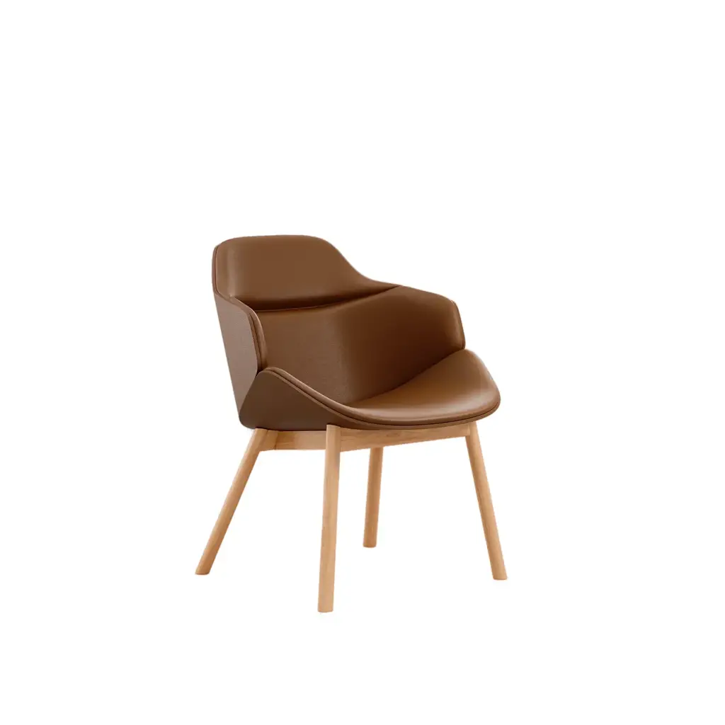 Butaca ARIA lounge – Patas de madera – roble teñido [M-M5360-OAK]