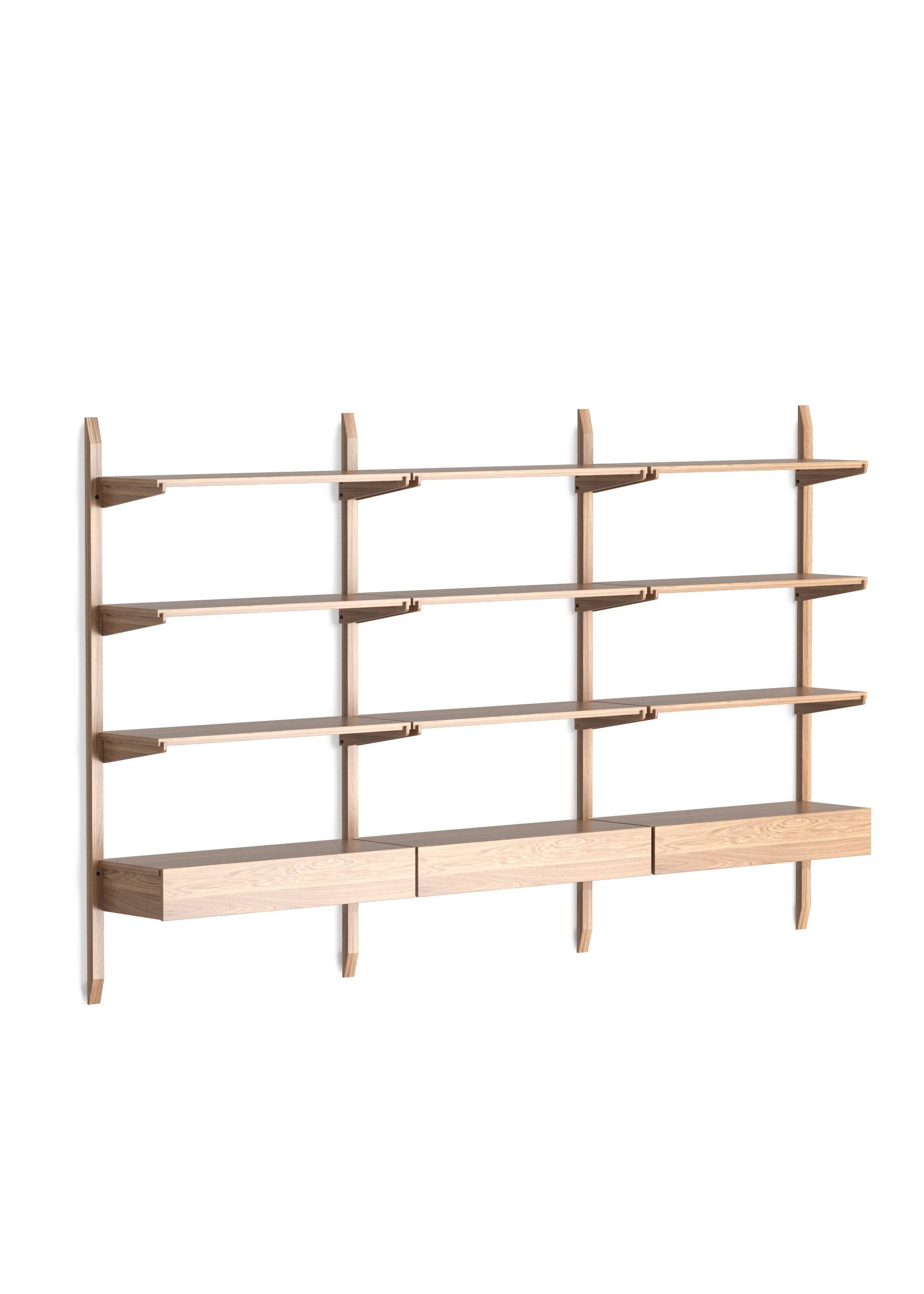 Sistema NOKI(軒) 3 SHELVING - Estanterías de Madera maciza de roble (3)