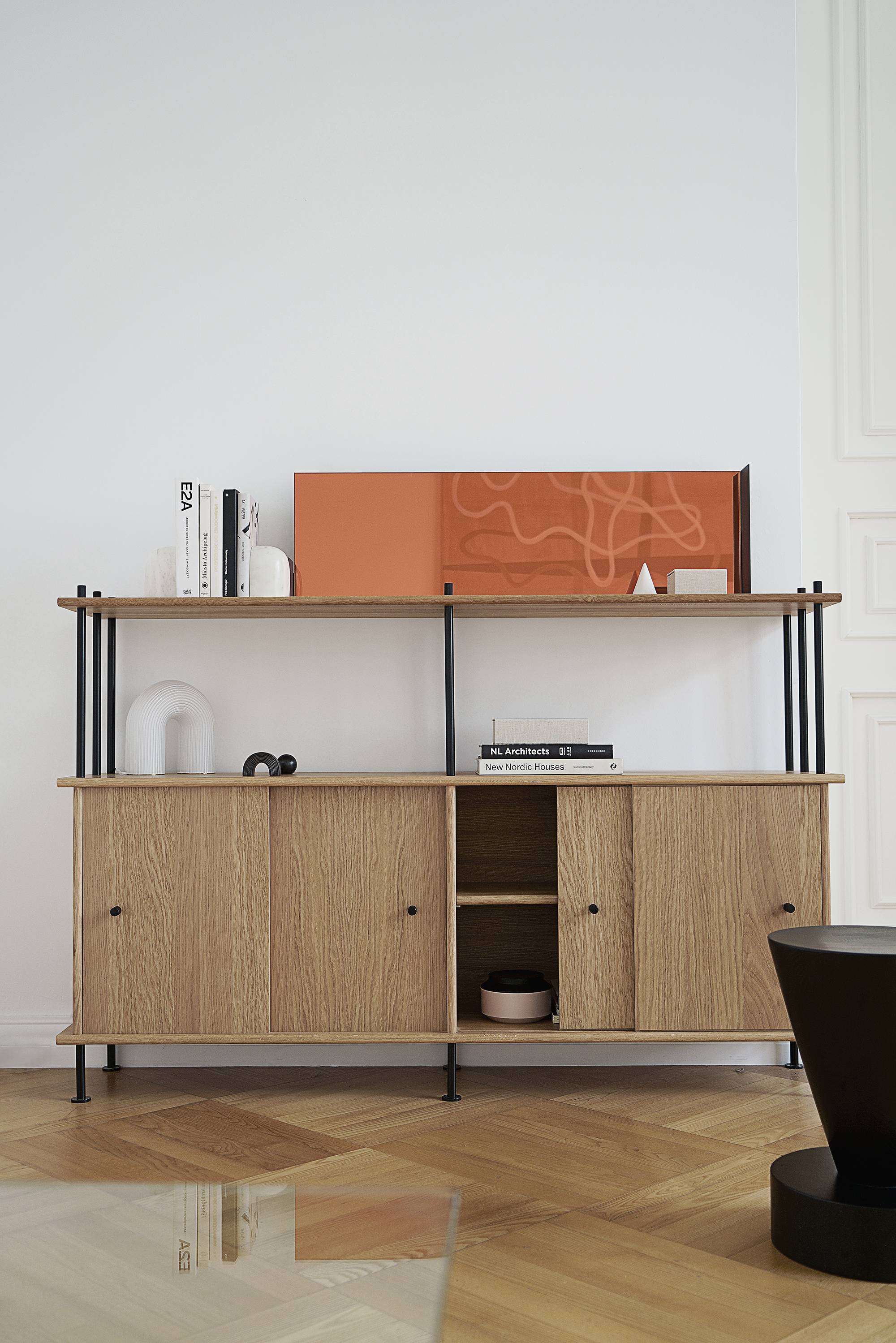 Sistema BAVA 160 - Estanterías de Madera maciza de roble (2)