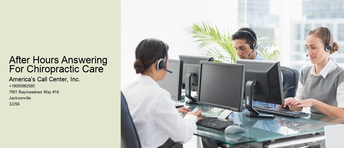 After Hours Answering For Chiropractic Care