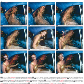 A sequence of stills of a lady getting out of a car