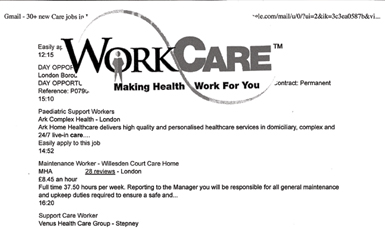 Work Care Making Health Work For You and a list of healthcare jobs