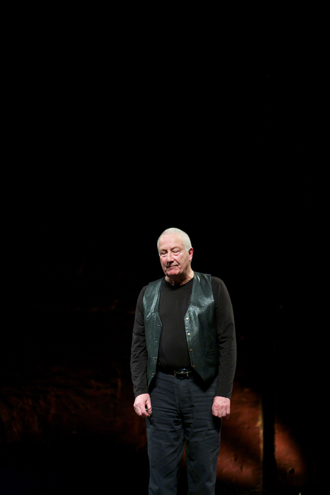 John Tilbury smiles during applause after the performance